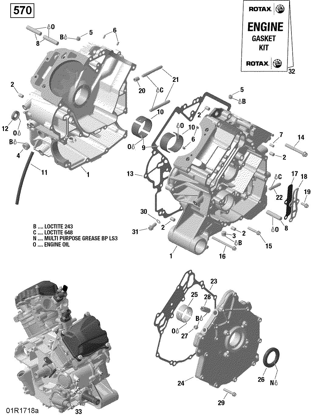 Crankcase - 570 EFI