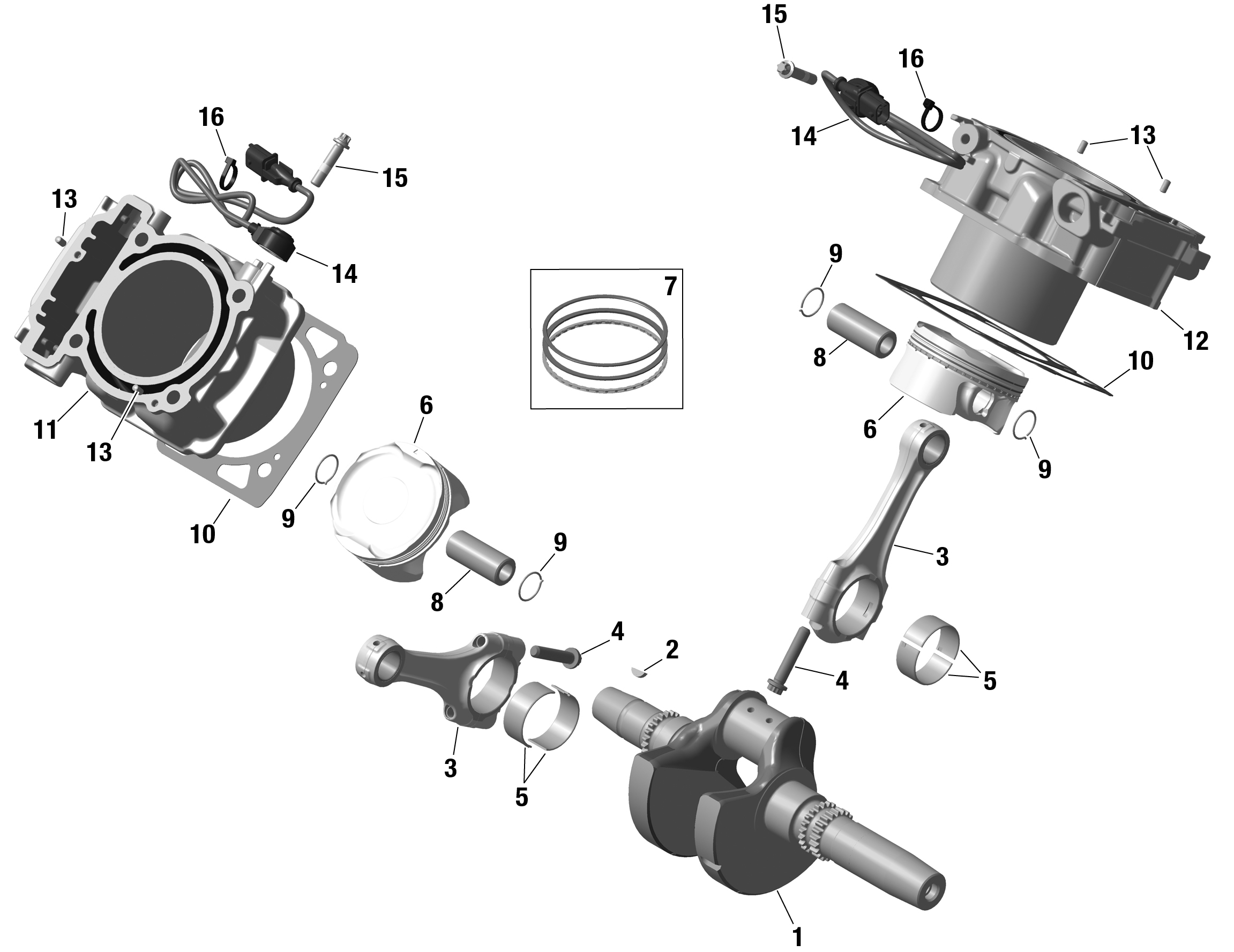 ROTAX - Crankshaft, Pistons and Cylinder