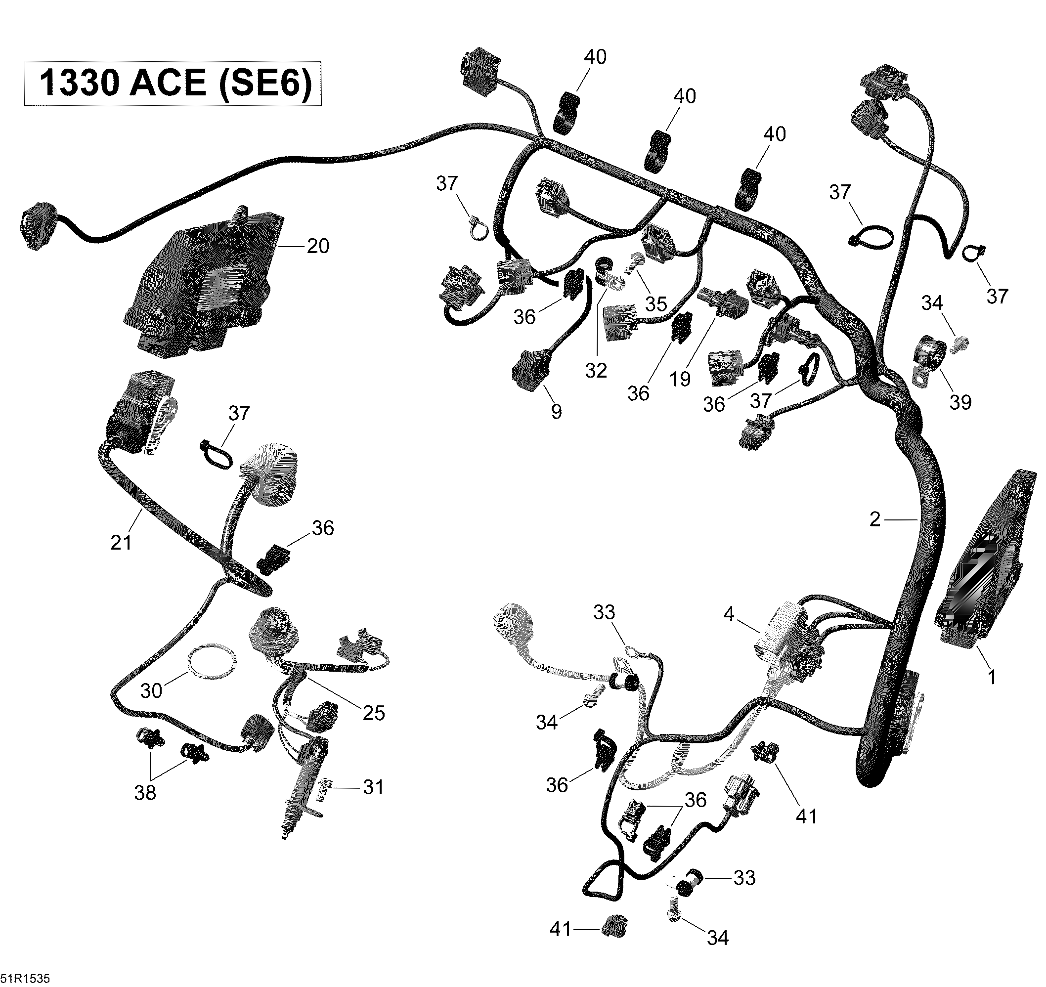 Схема узла: Engine Harness And Electronic Module _51R1535