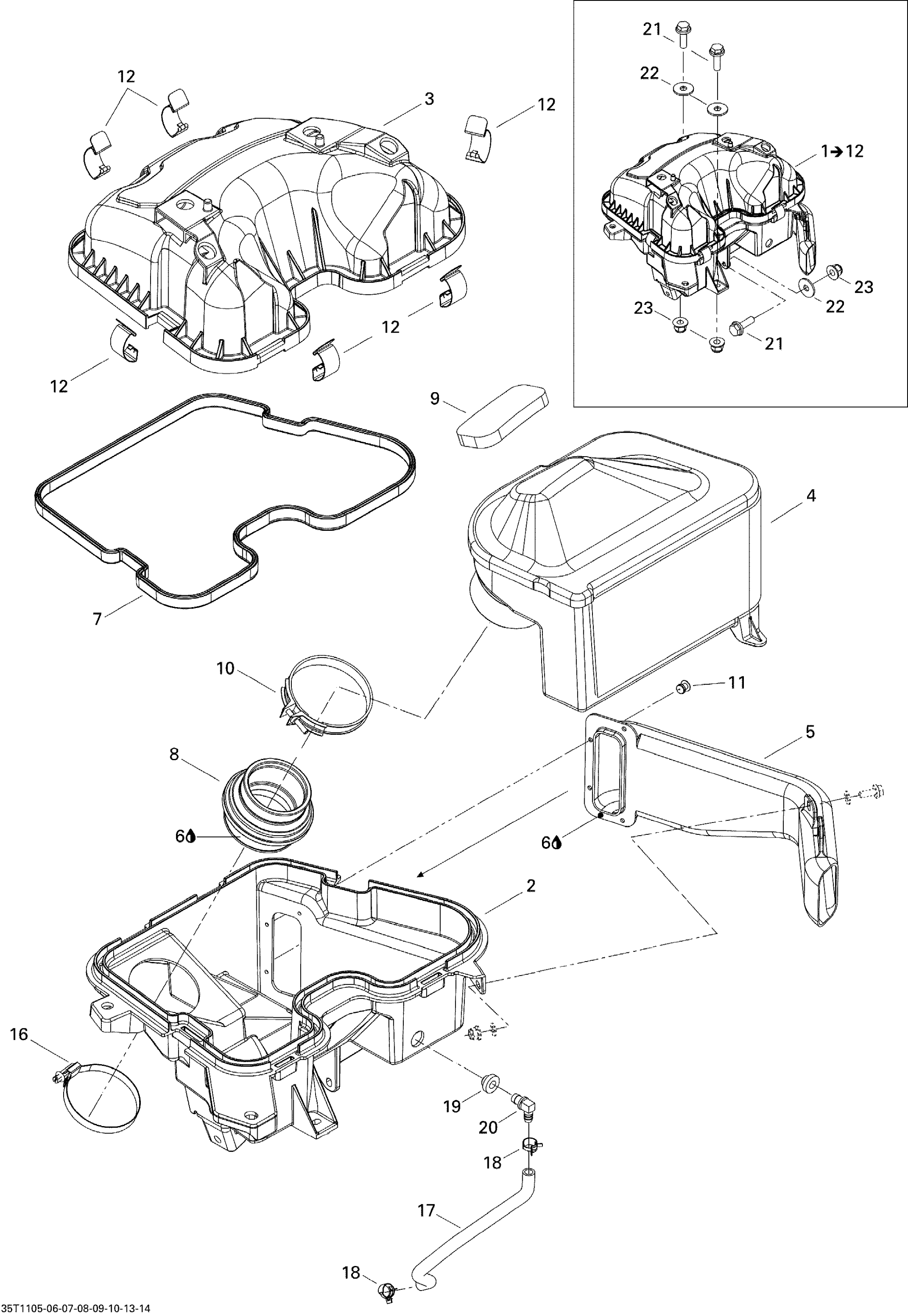 Air Intake Silencer , 800 EFI