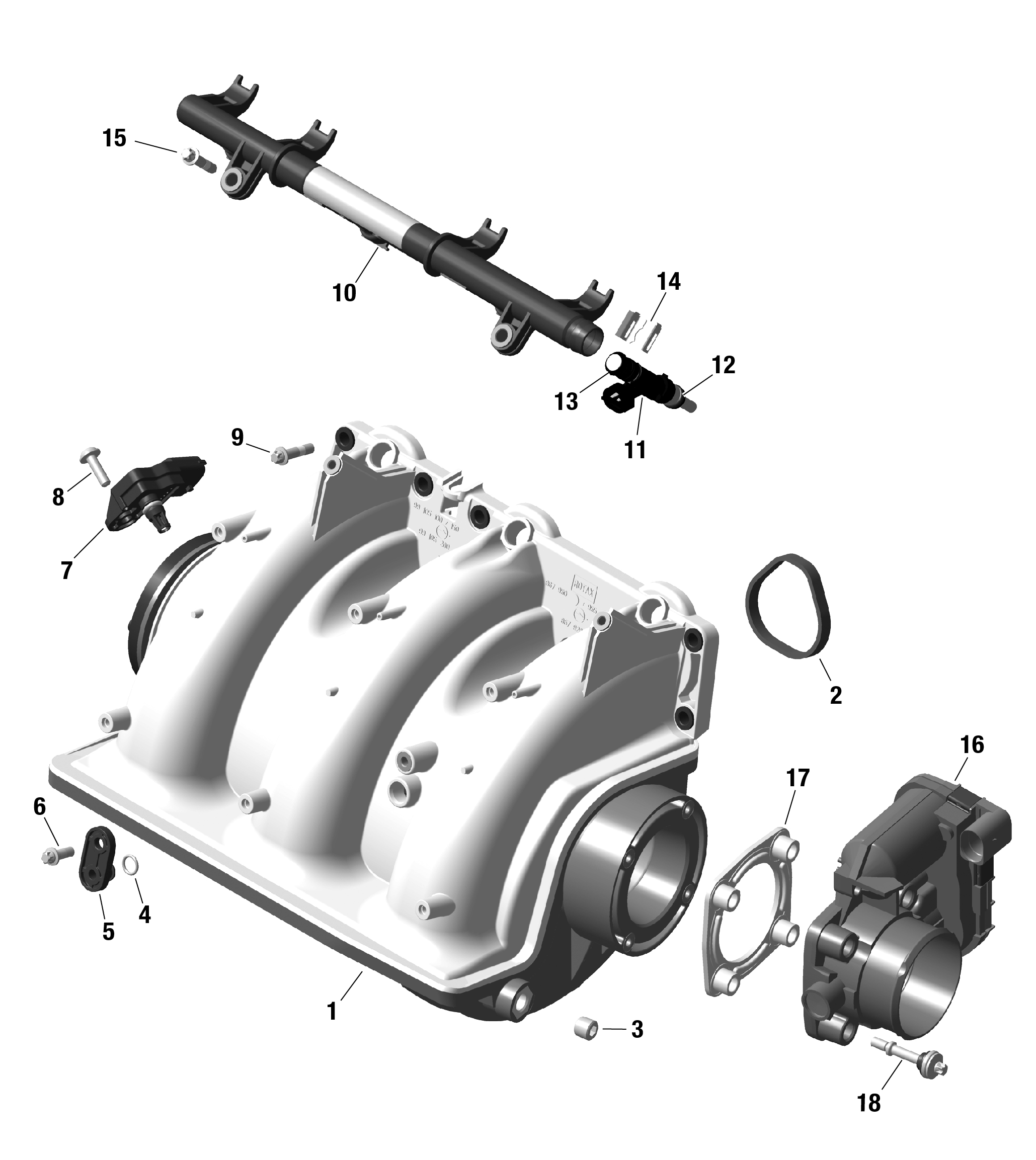 ROTAX - Air Intake Manifold And Throttle Body