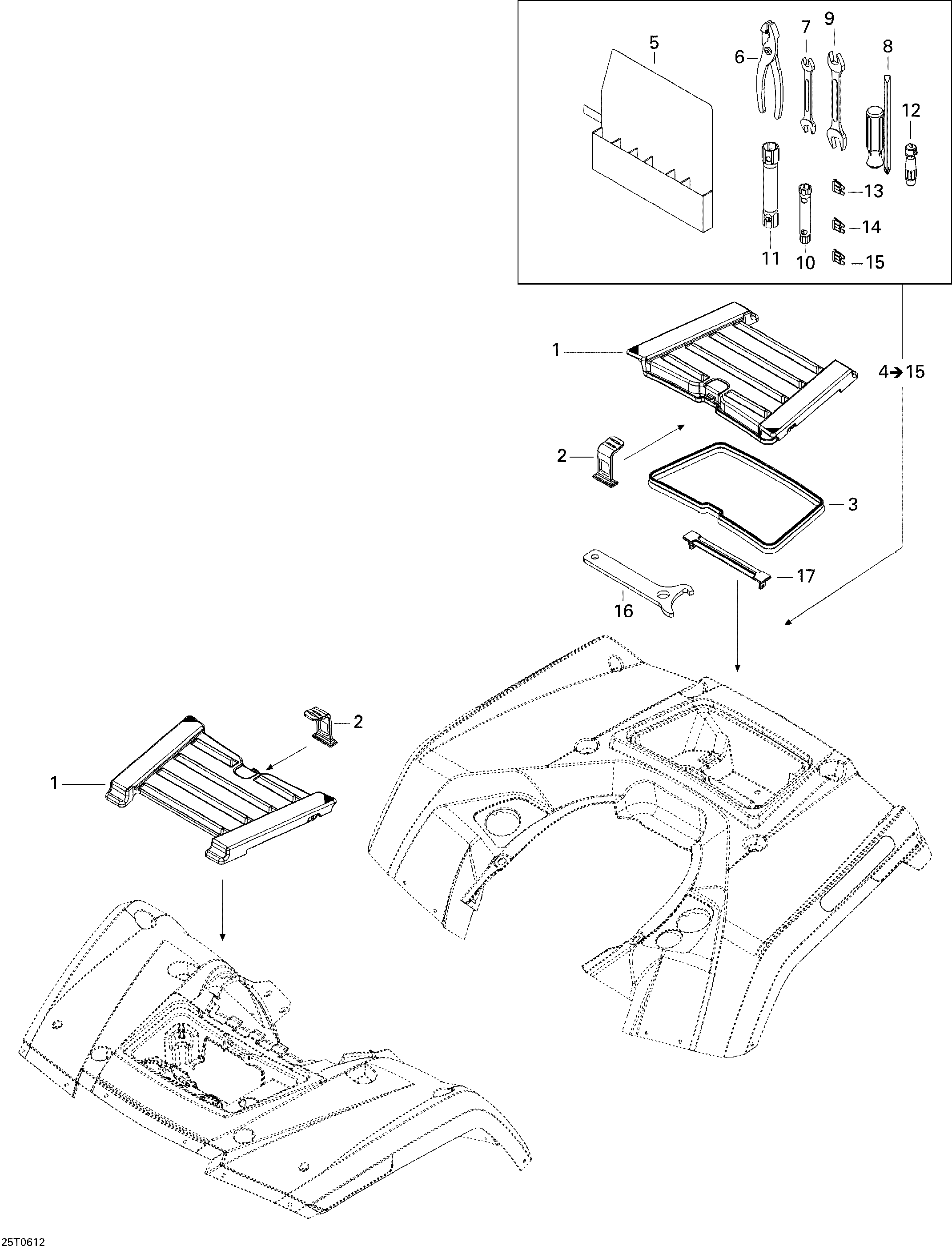 Схема узла: Front and Rear Trays