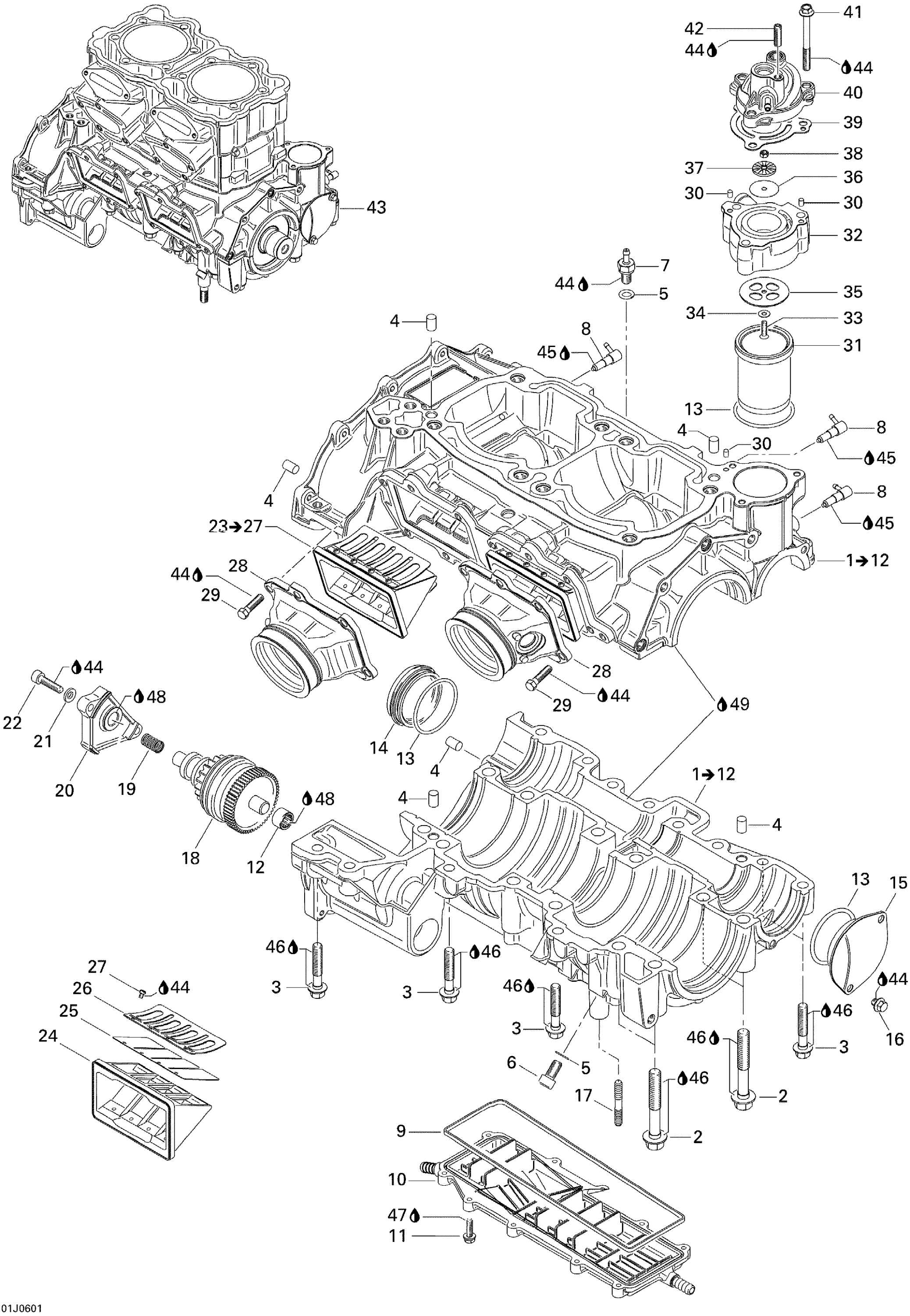 Схема узла: Crankcase And Reed Valve