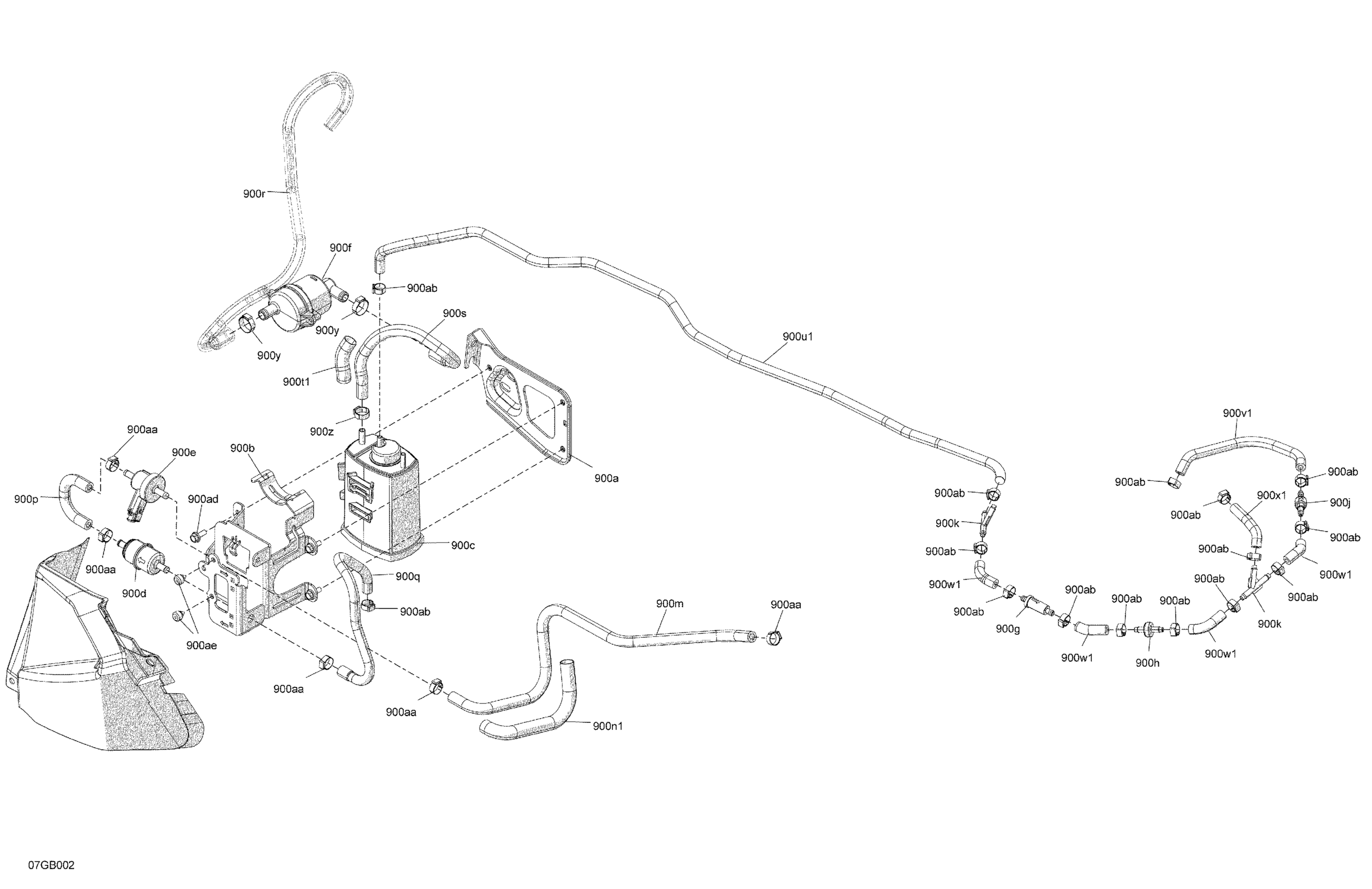 Engine - Charcoal Canister Assembly