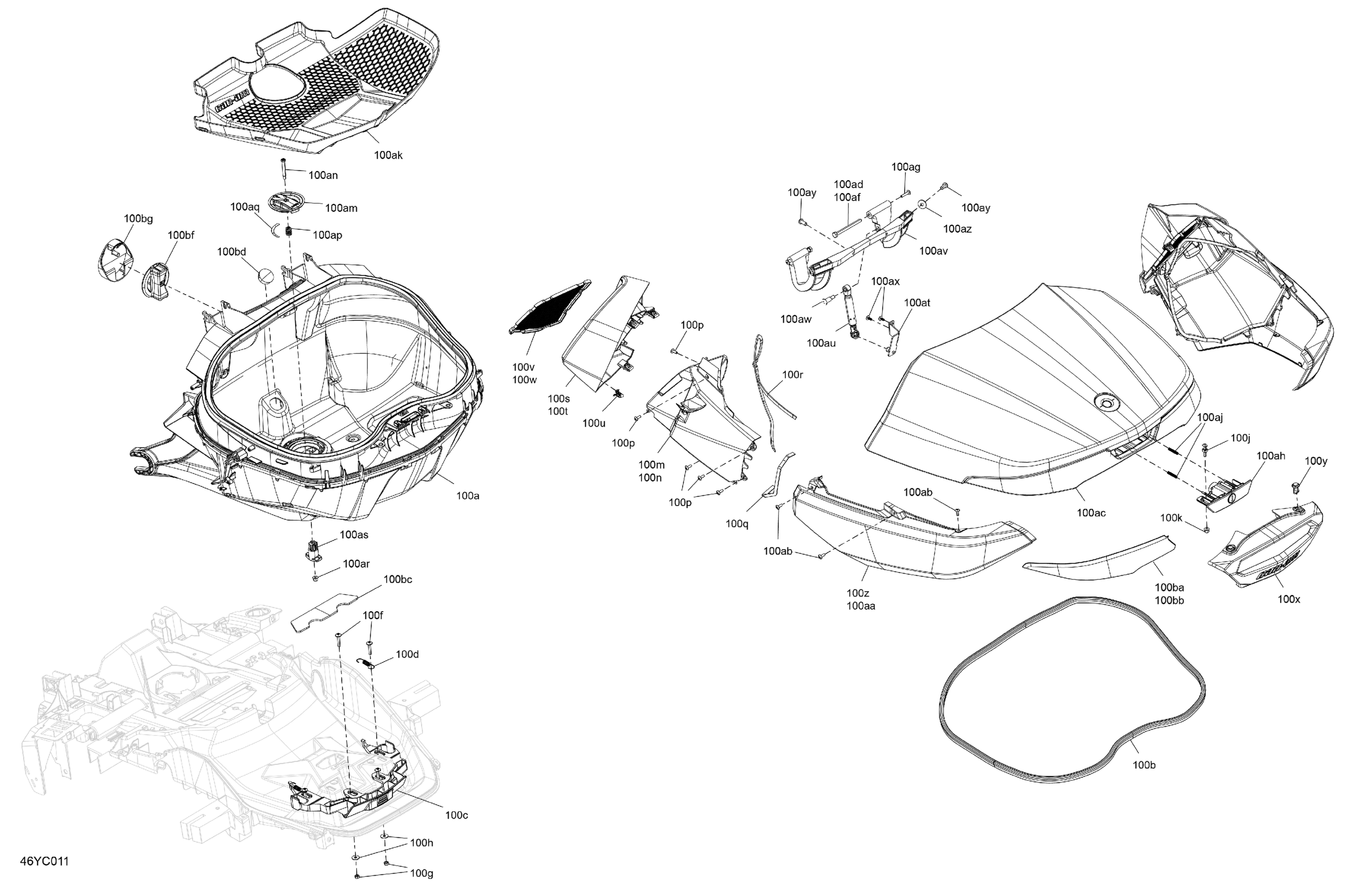 Схема узла: Body - Top Cargo Box