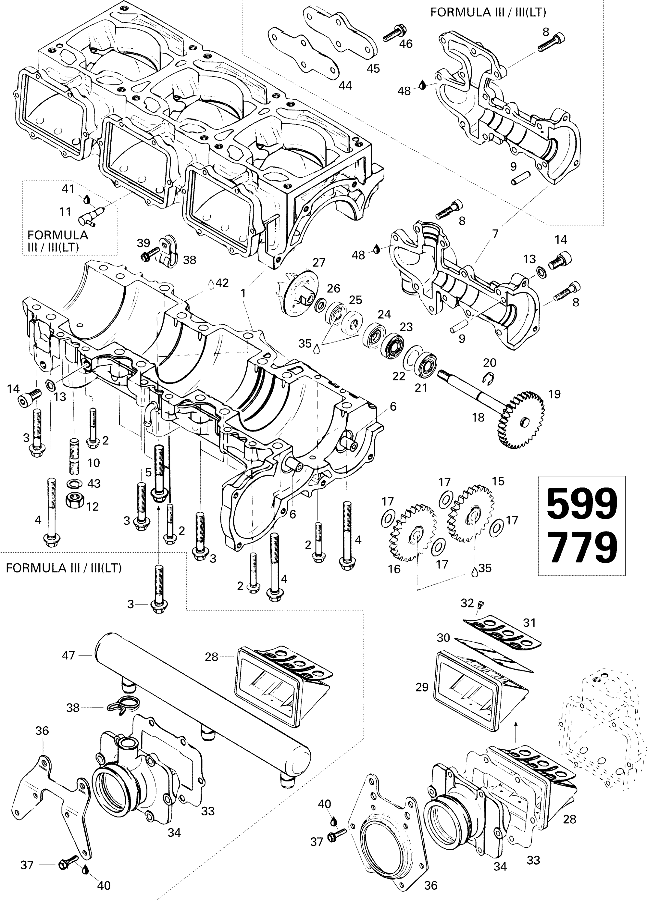 Схема узла: Crankcase (599)