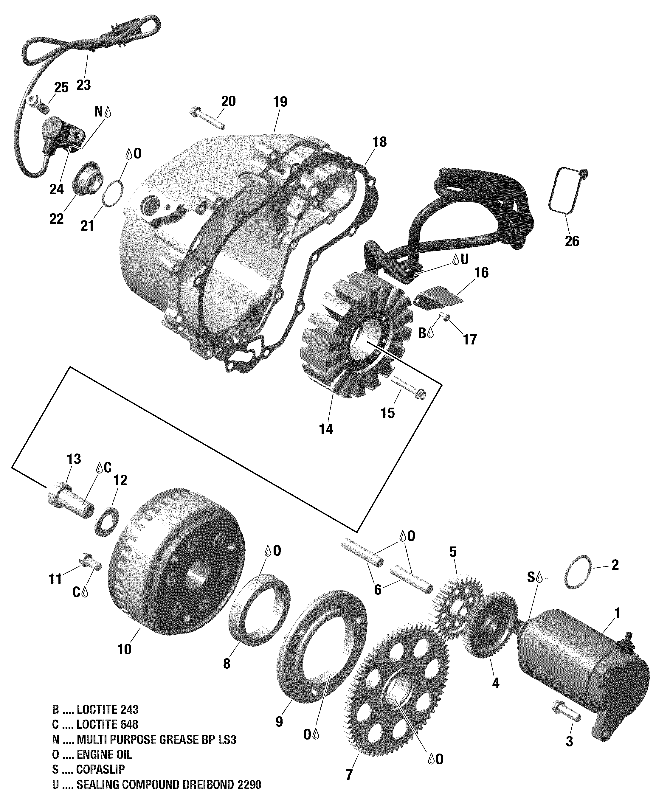 Magneto And Electric Starter -  1010R