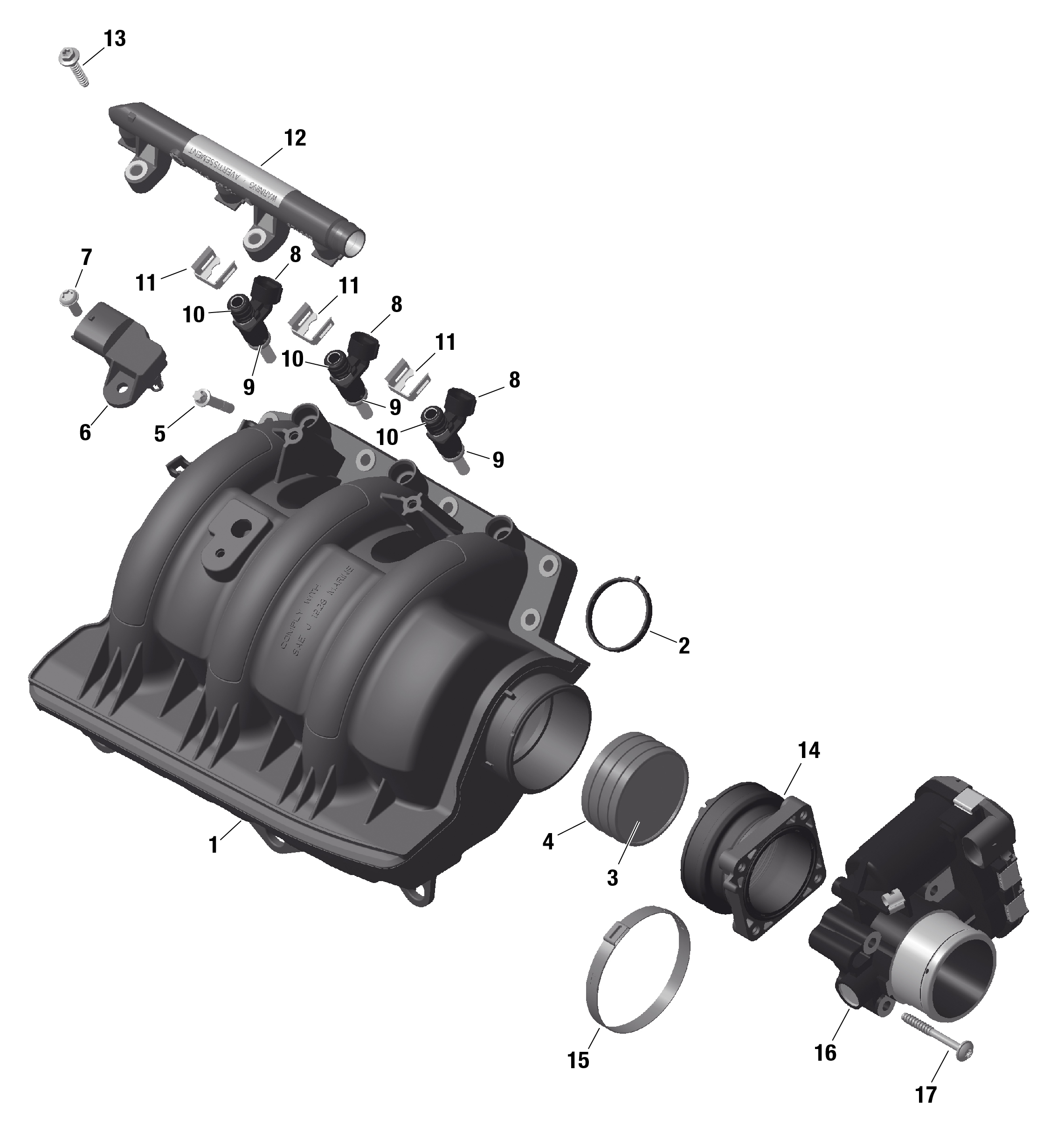 ROTAX - Air Intake Manifold And Throttle Body