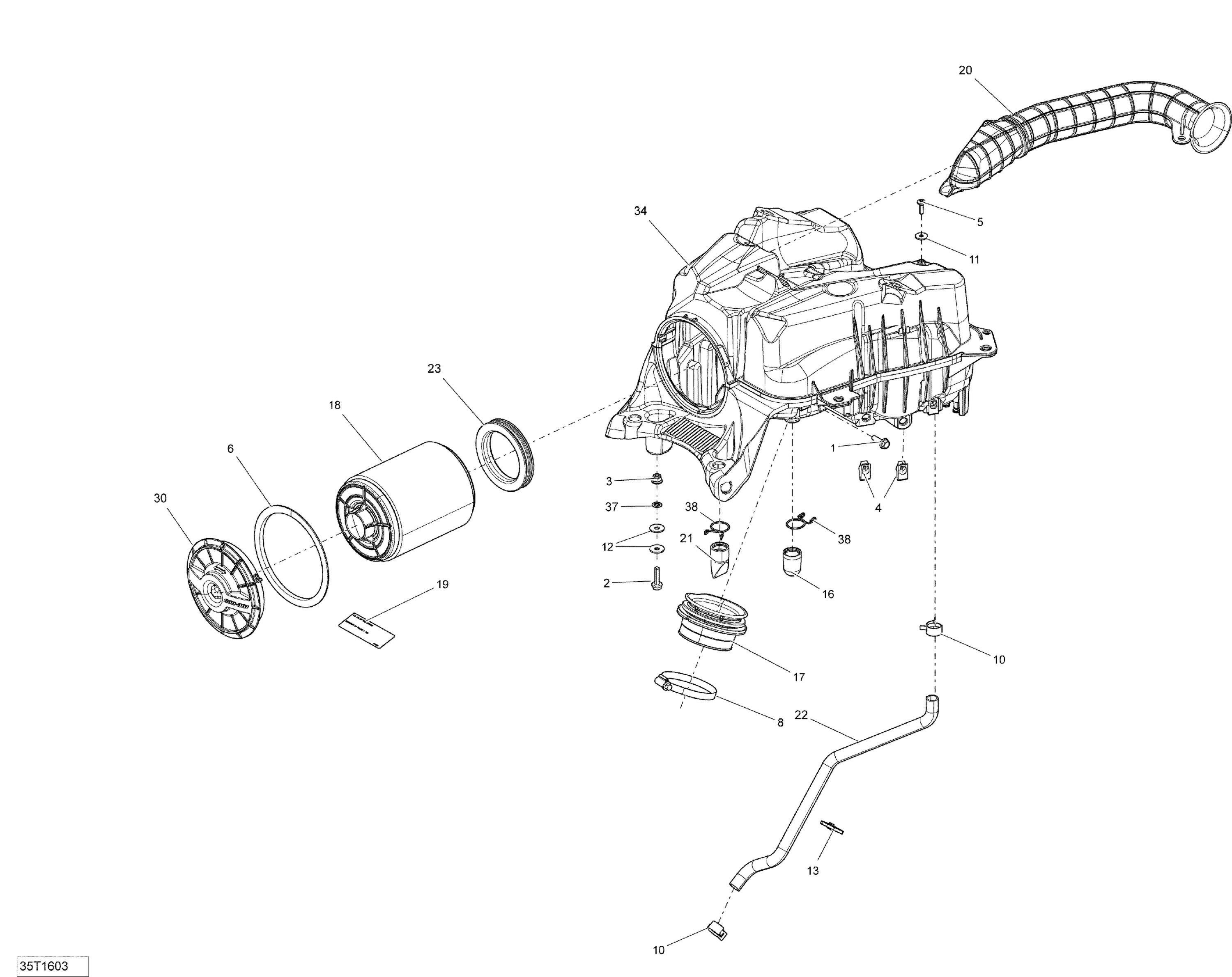 Схема узла: Air Intake Except XMR