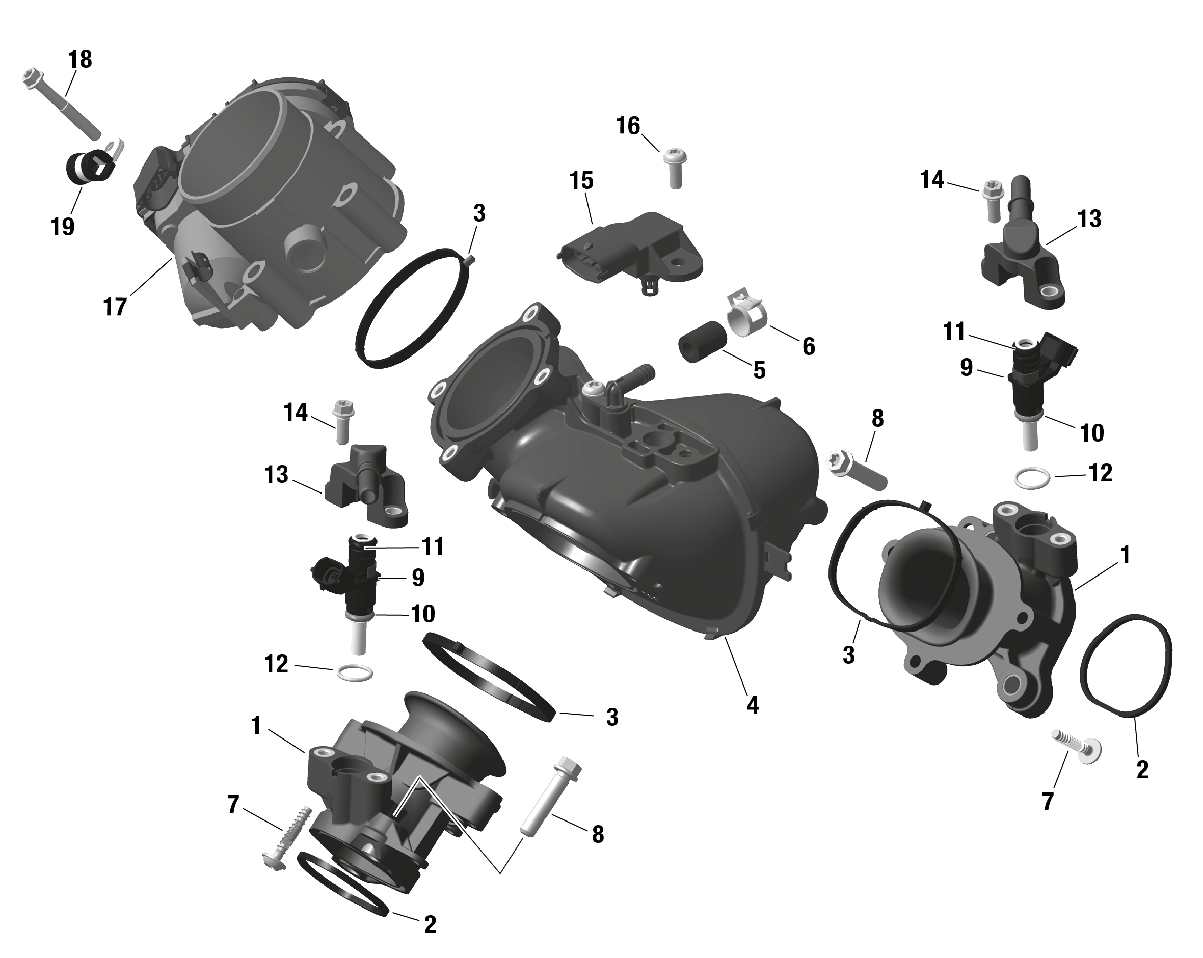 ROTAX - Air Intake Manifold And Throttle Body