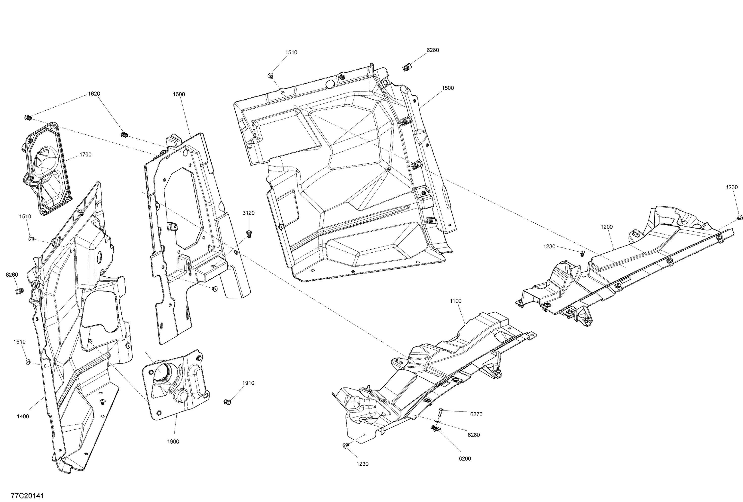 Cab Interior - Fire Wall Section