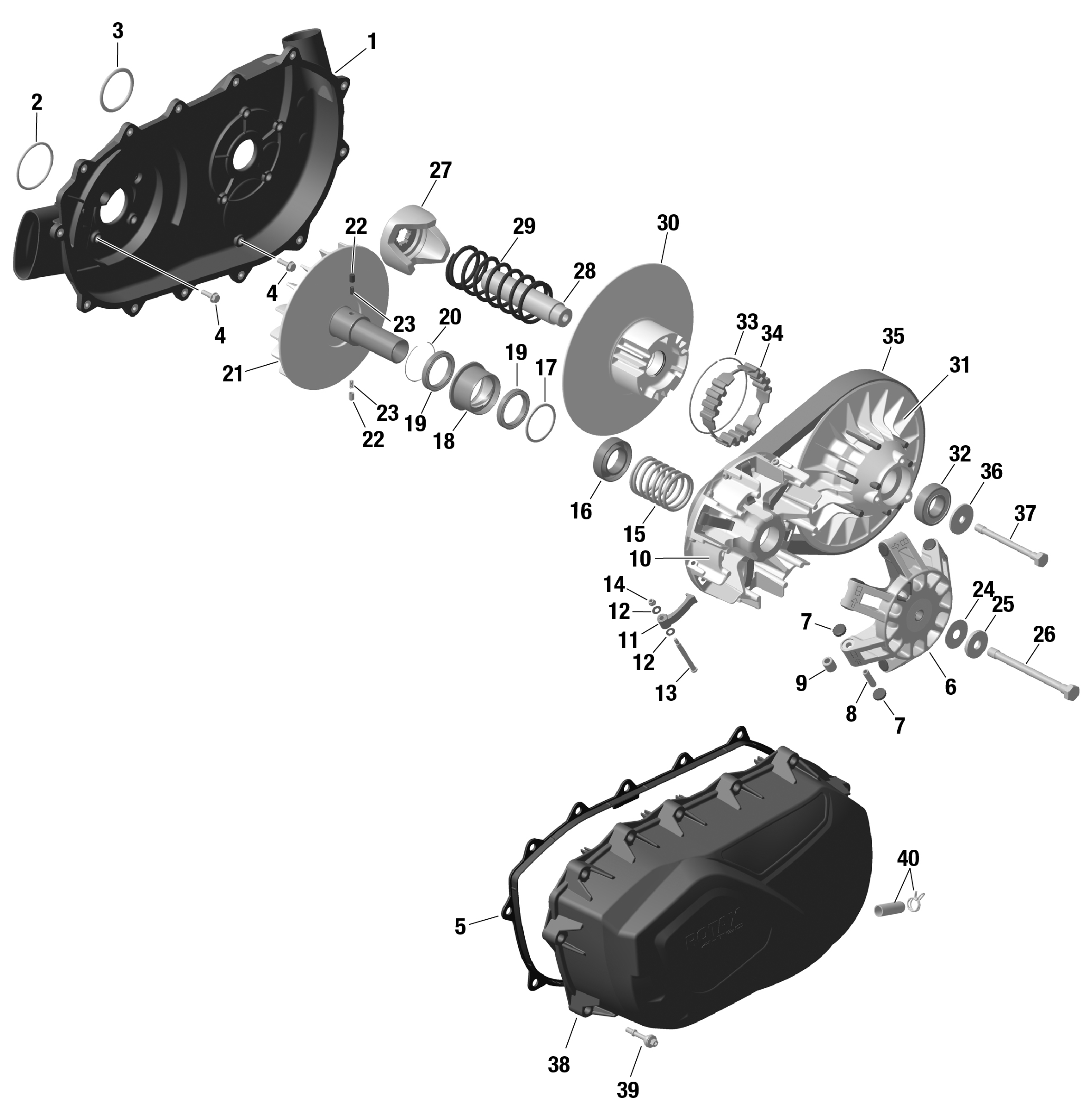 Rotax - Transmission - 570 EFI