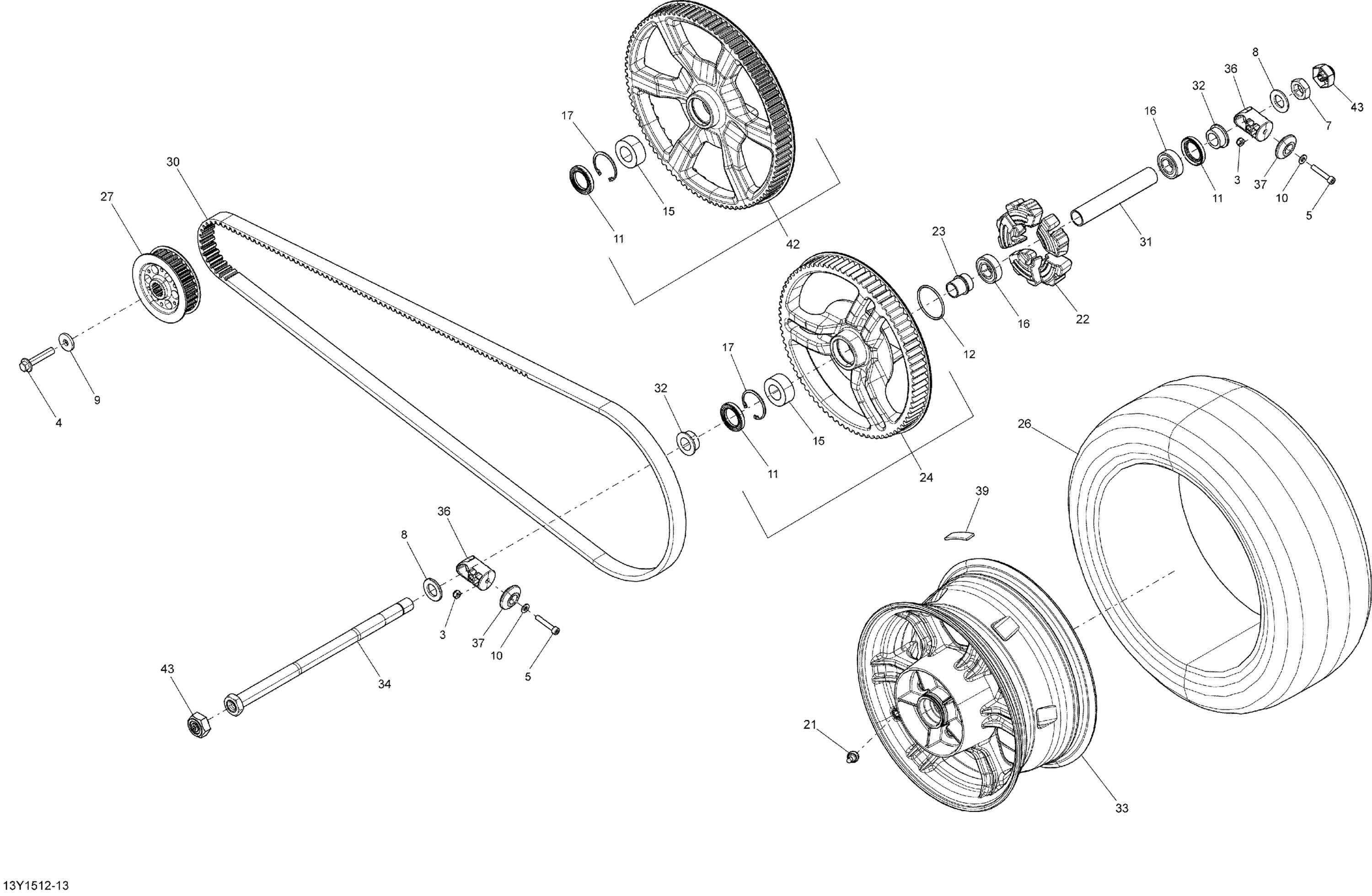 Drive System, Rear _13Y1512