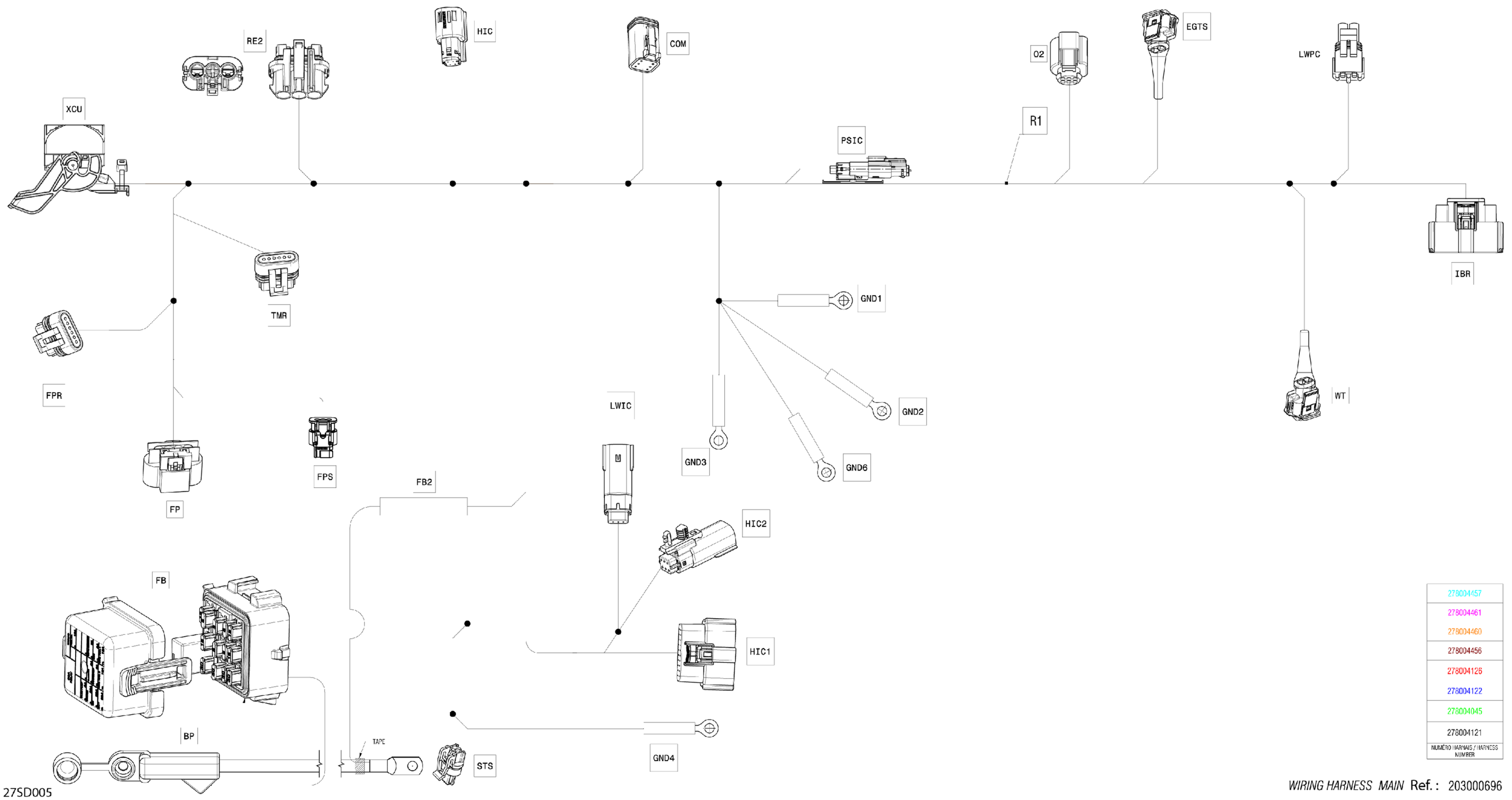 Electric - Main Harness - 278004045