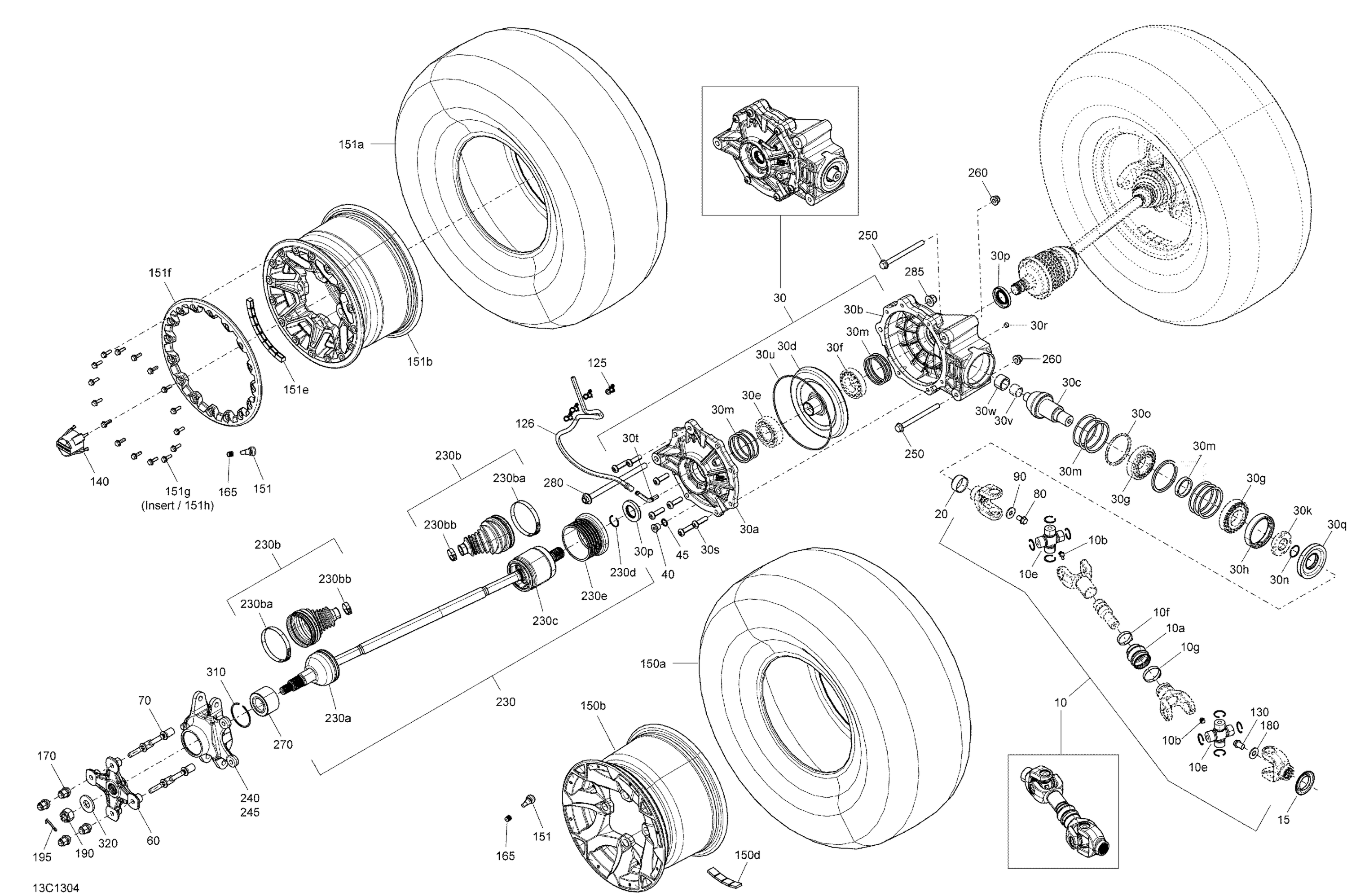 Схема узла: Drive System, Rear