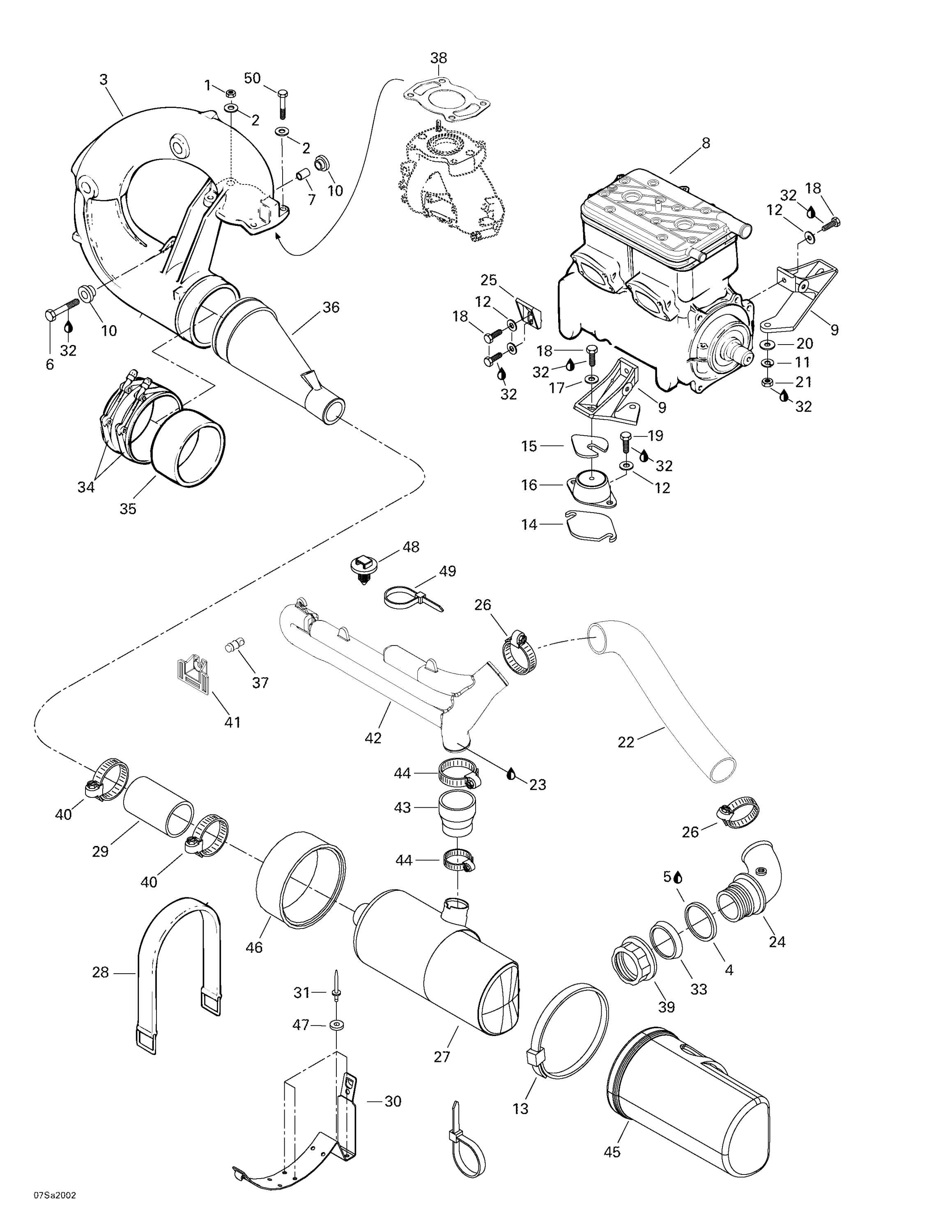 Engine Support And Muffler