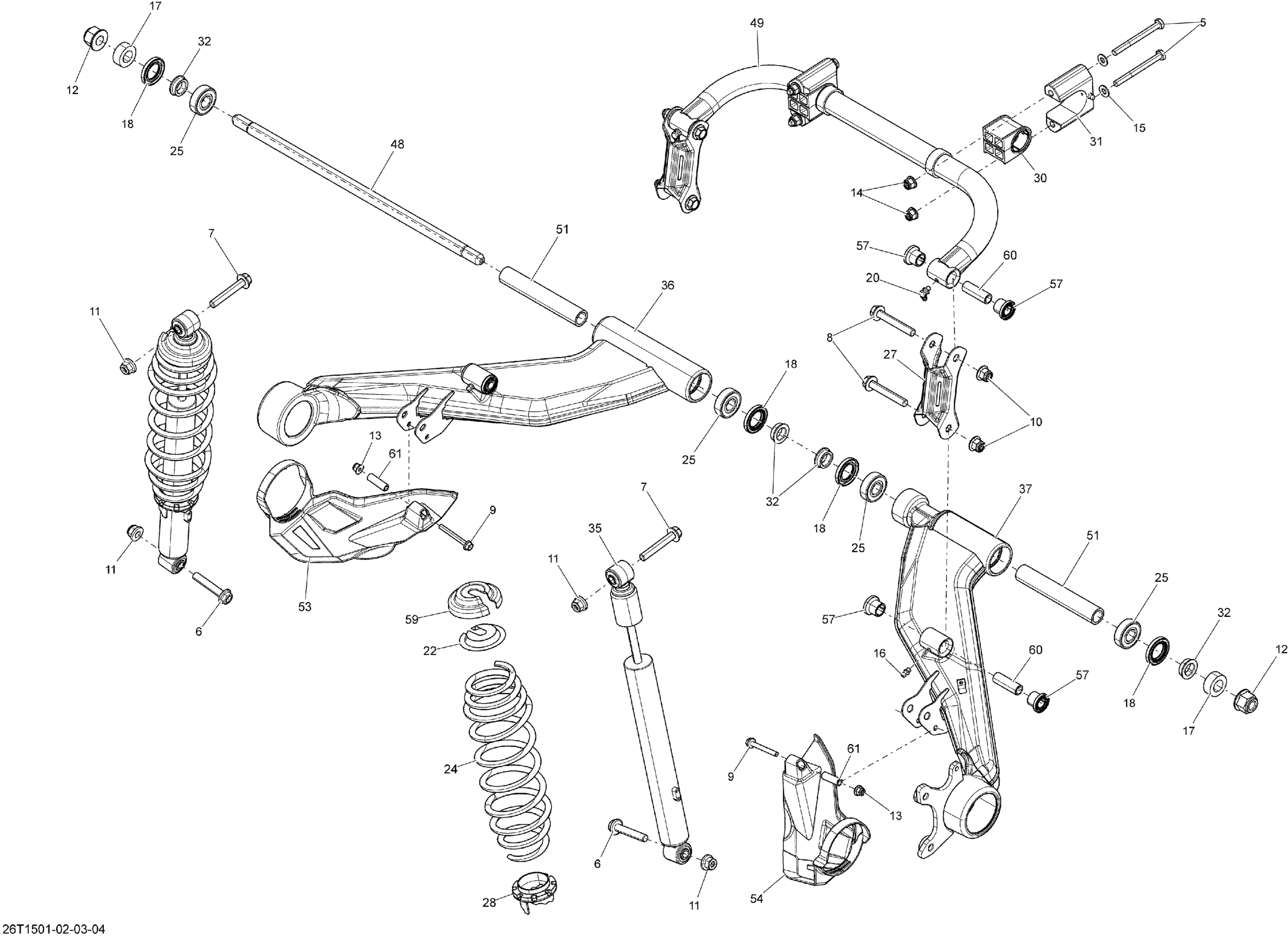 Схема узла: Rear Suspension _26T1501