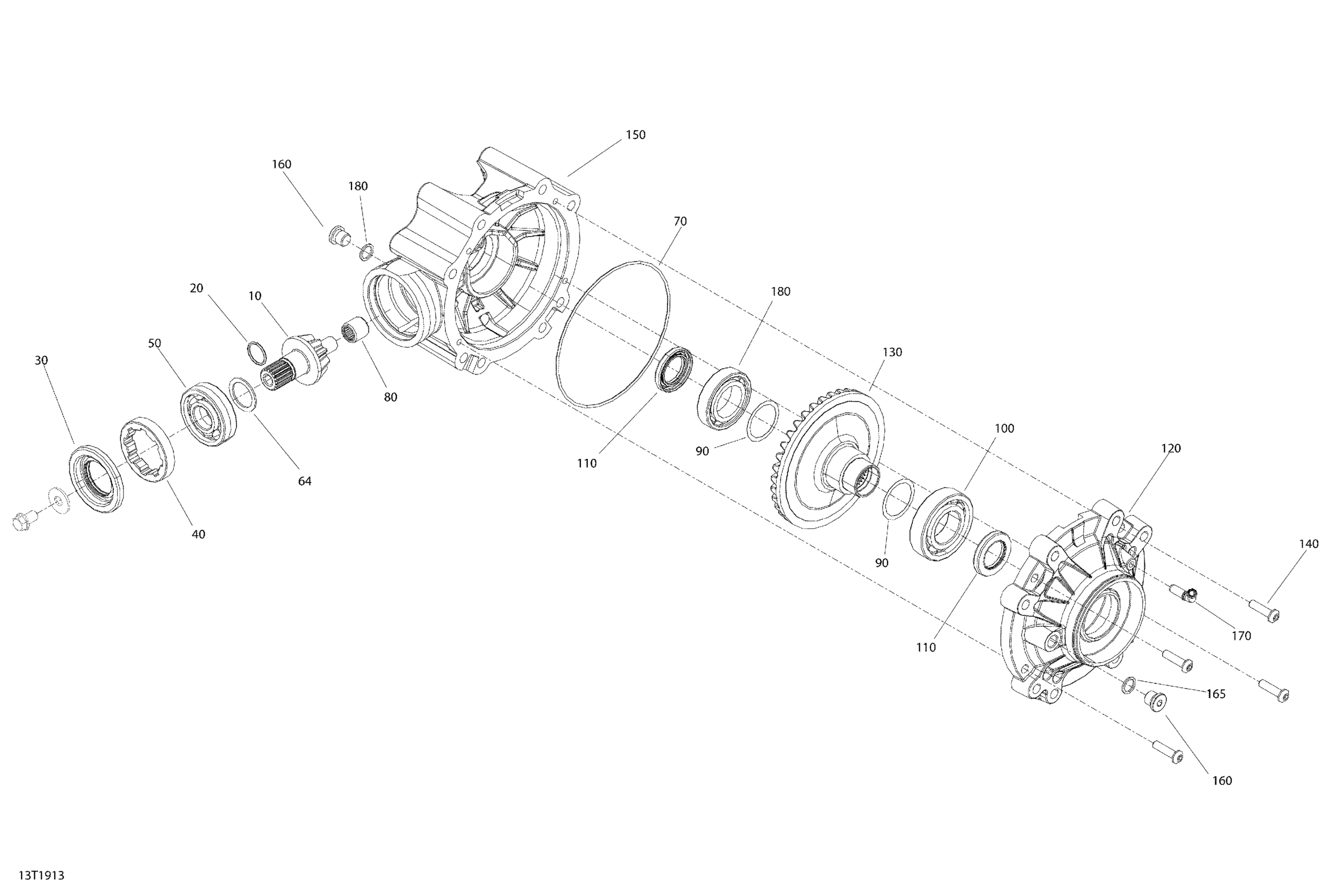 Схема узла: Rear Drive - Final Drive Unit