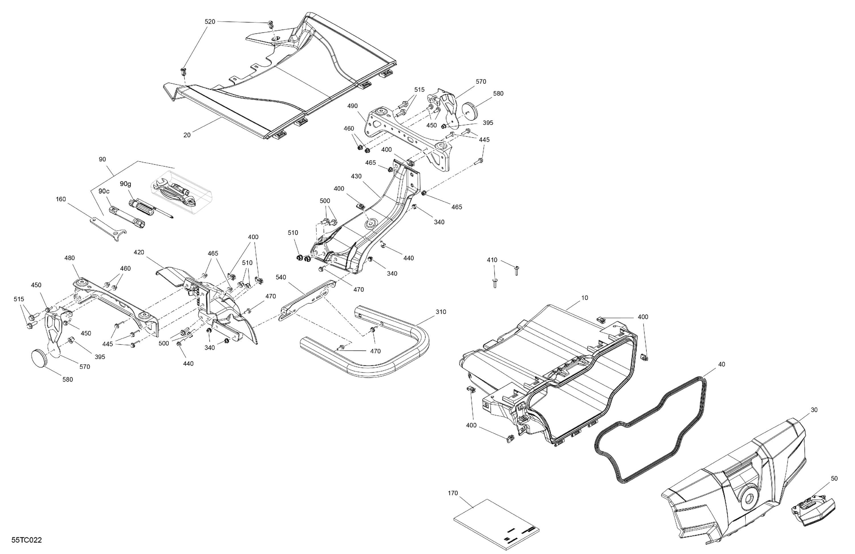 Body - Front Storage Tray