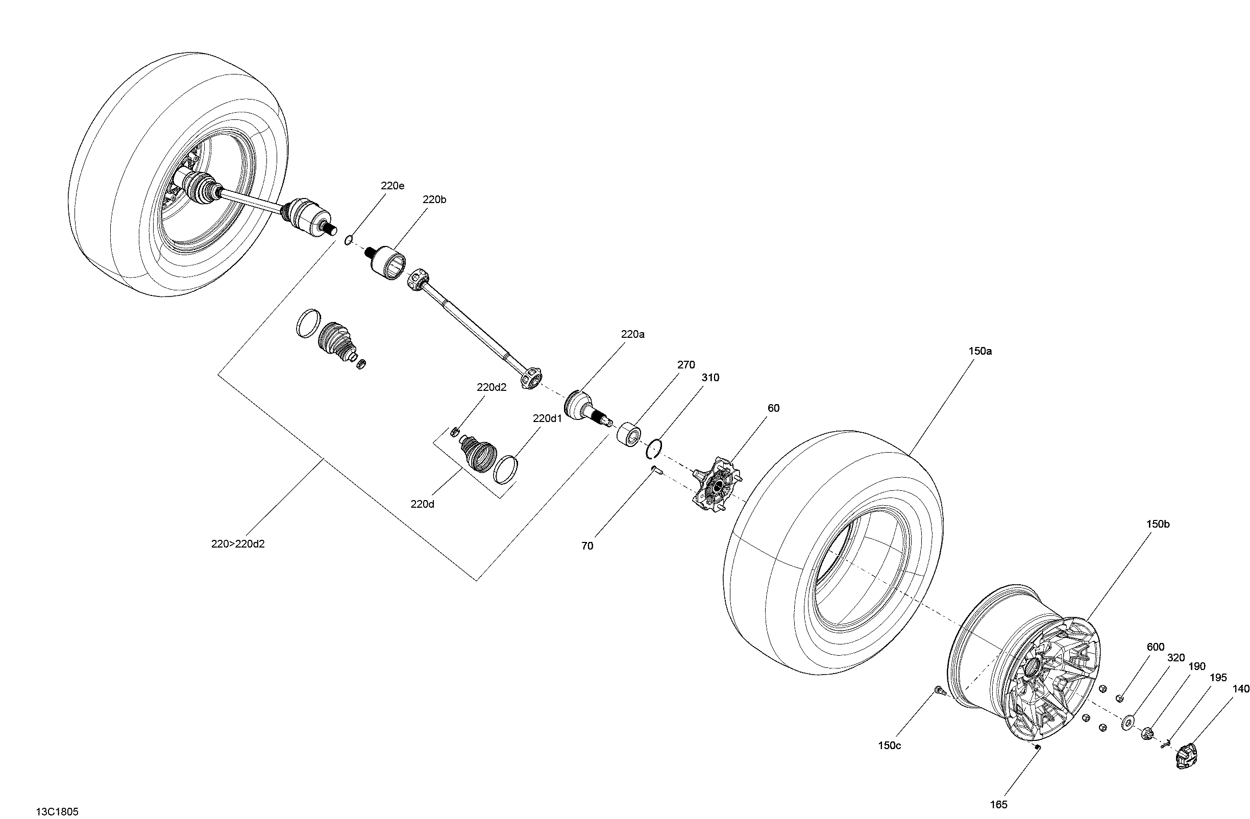 Rear Drive Traxter HD8 T1B