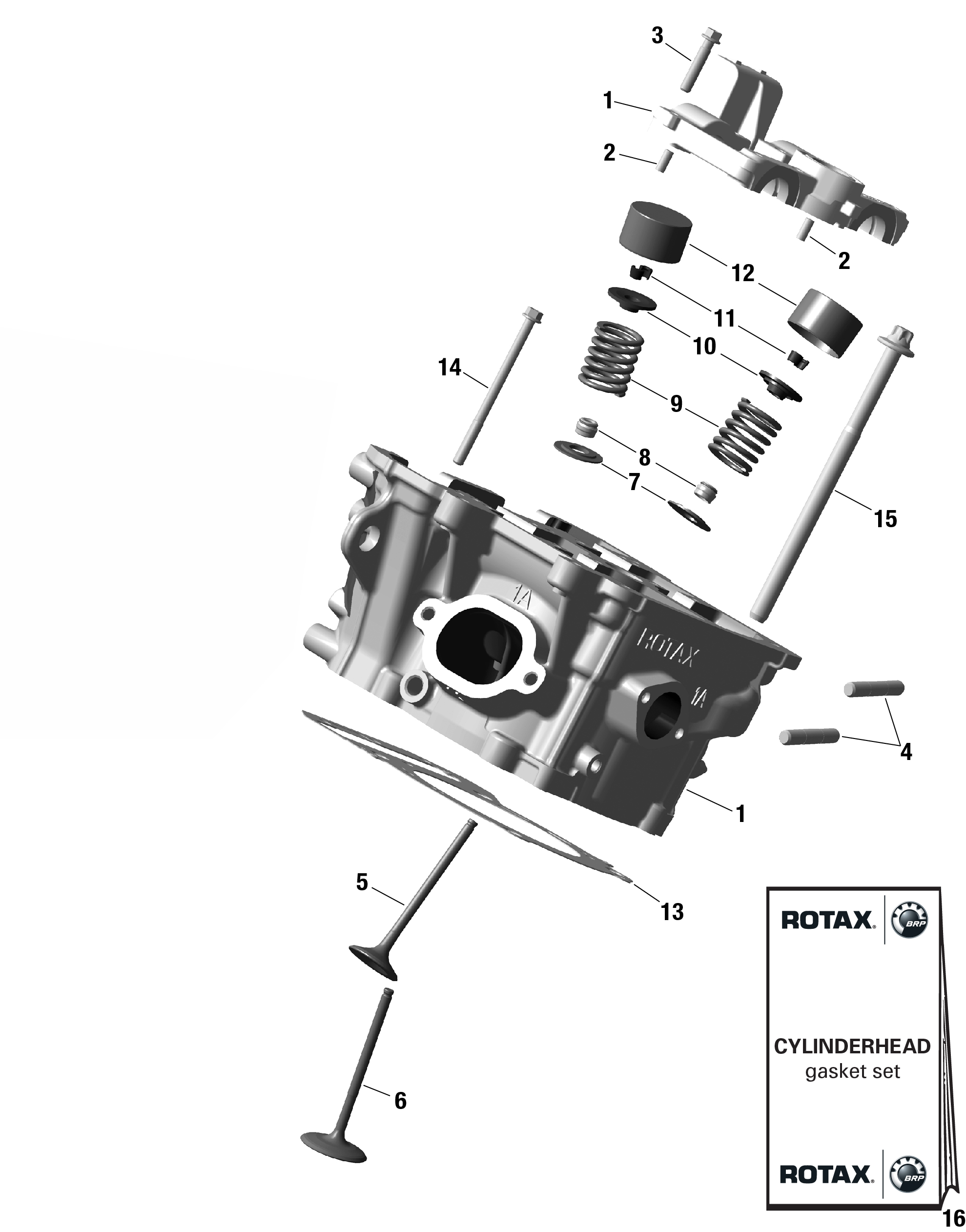 Схема узла: ROTAX - Cylinder Head