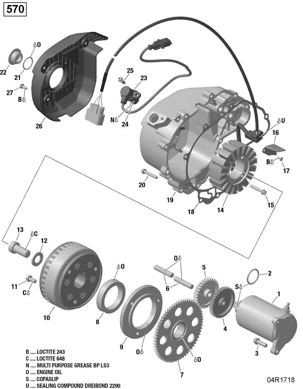 Magneto and Electric Starter - 570 EFI (With DPS)