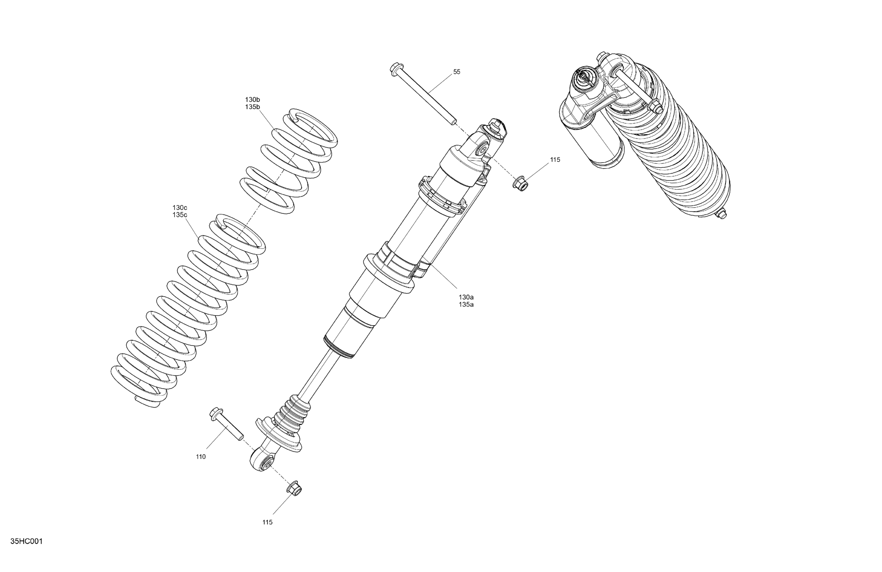 Схема узла: Suspension - Front Shocks