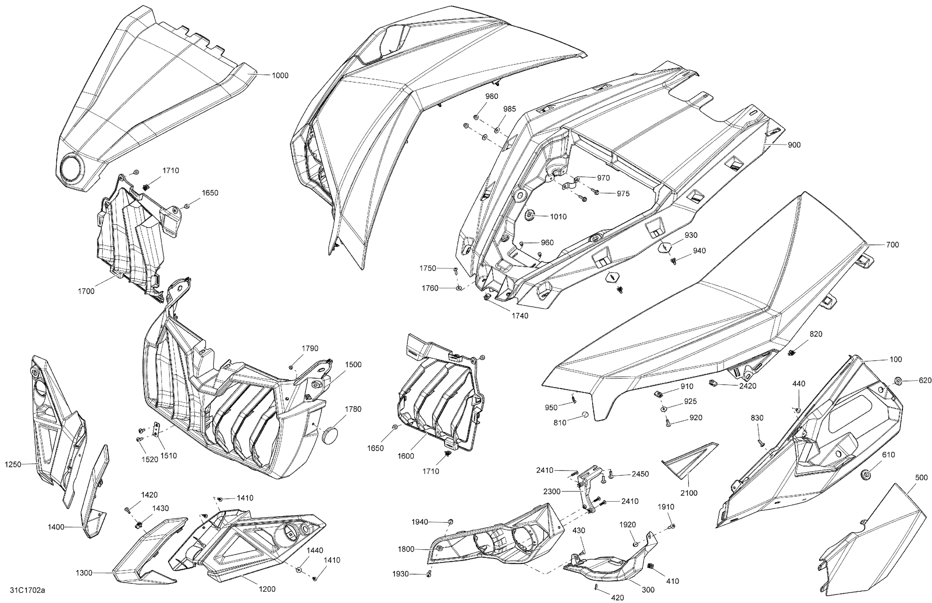 Схема узла: Body And Accessories - Front Section All Models