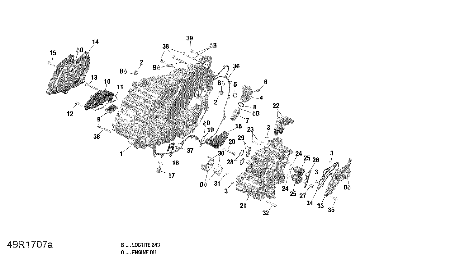 Схема узла: ROTAX - Clutch Cover - SE6