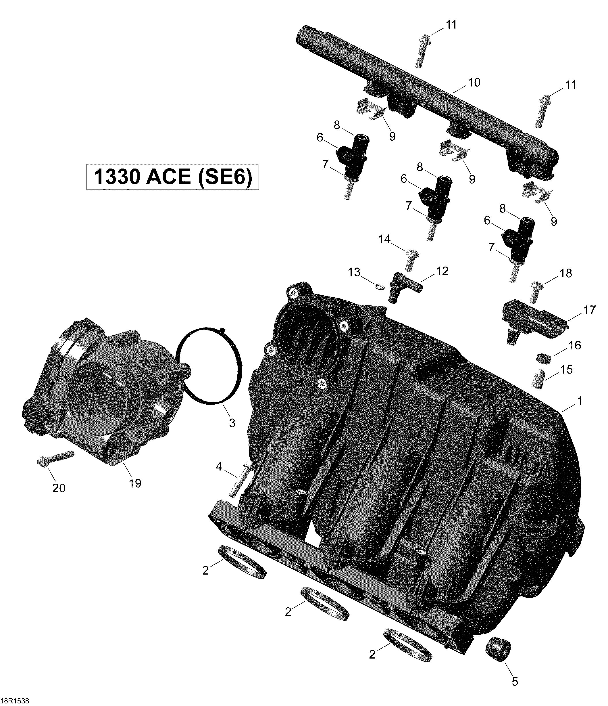 Air Intake Manifold And Throttle Body _18R1538