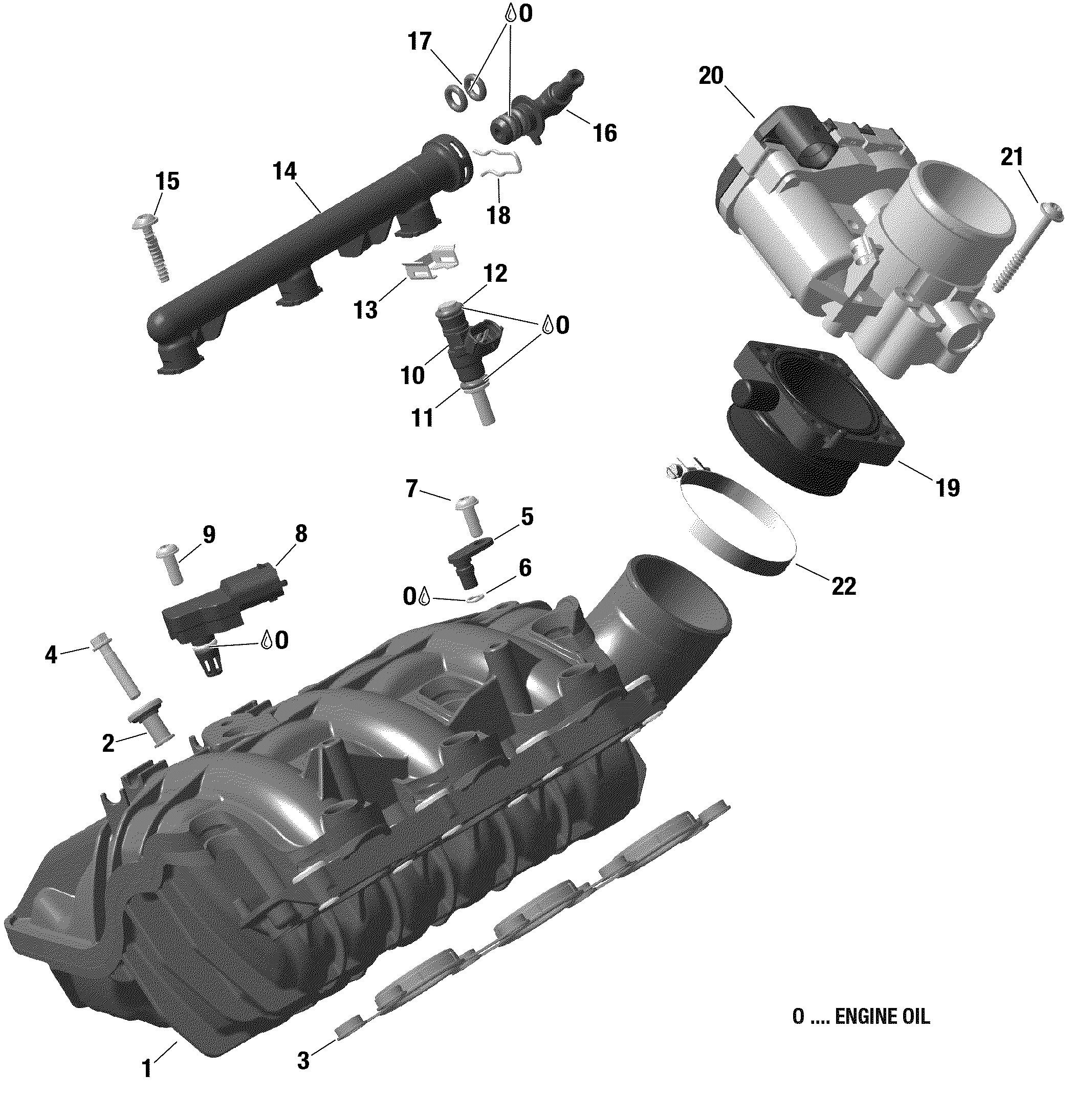 Rotax - Air Intake Manifold / Throttle Body - 900 ACE