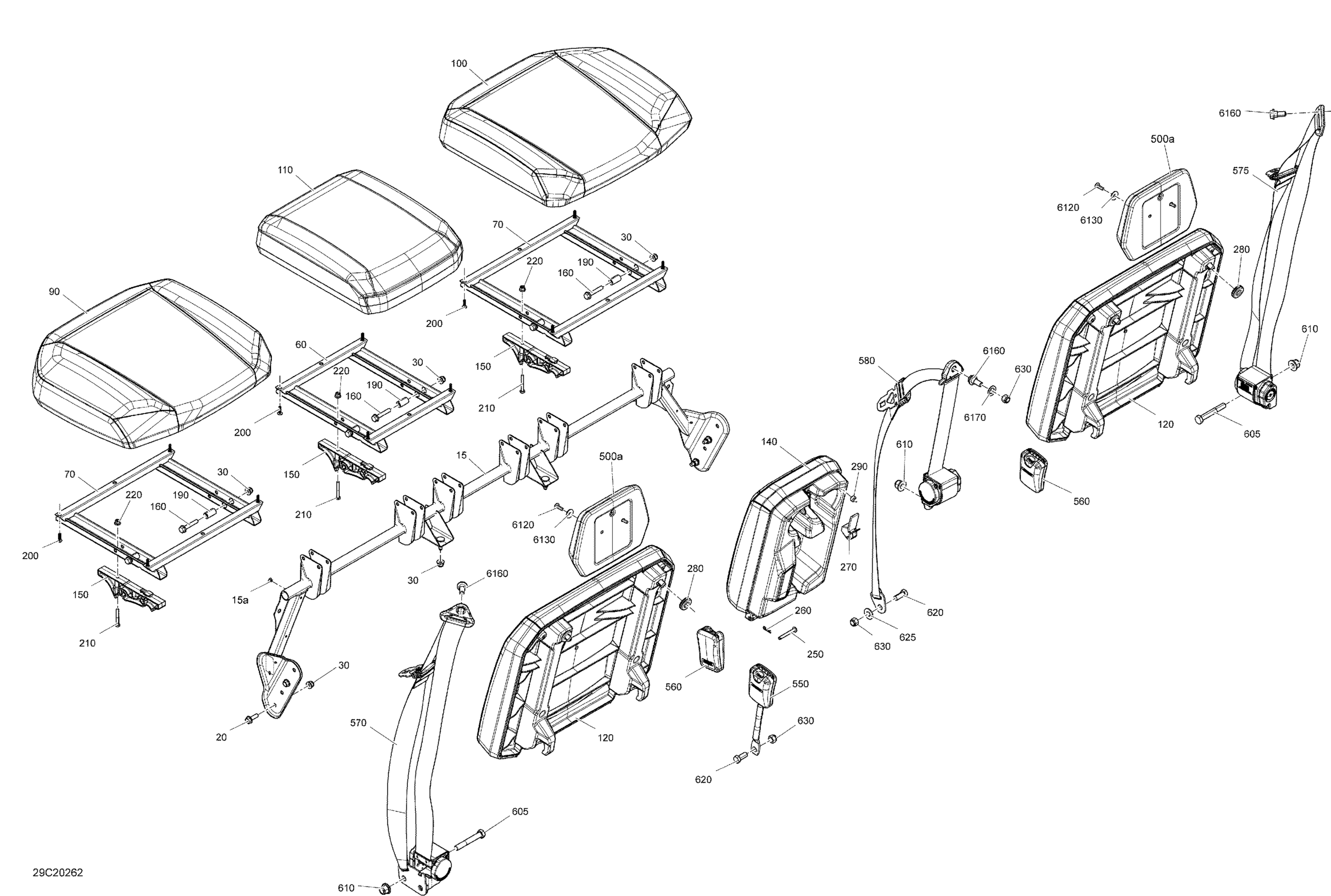 Seat - Rear Section - CAB