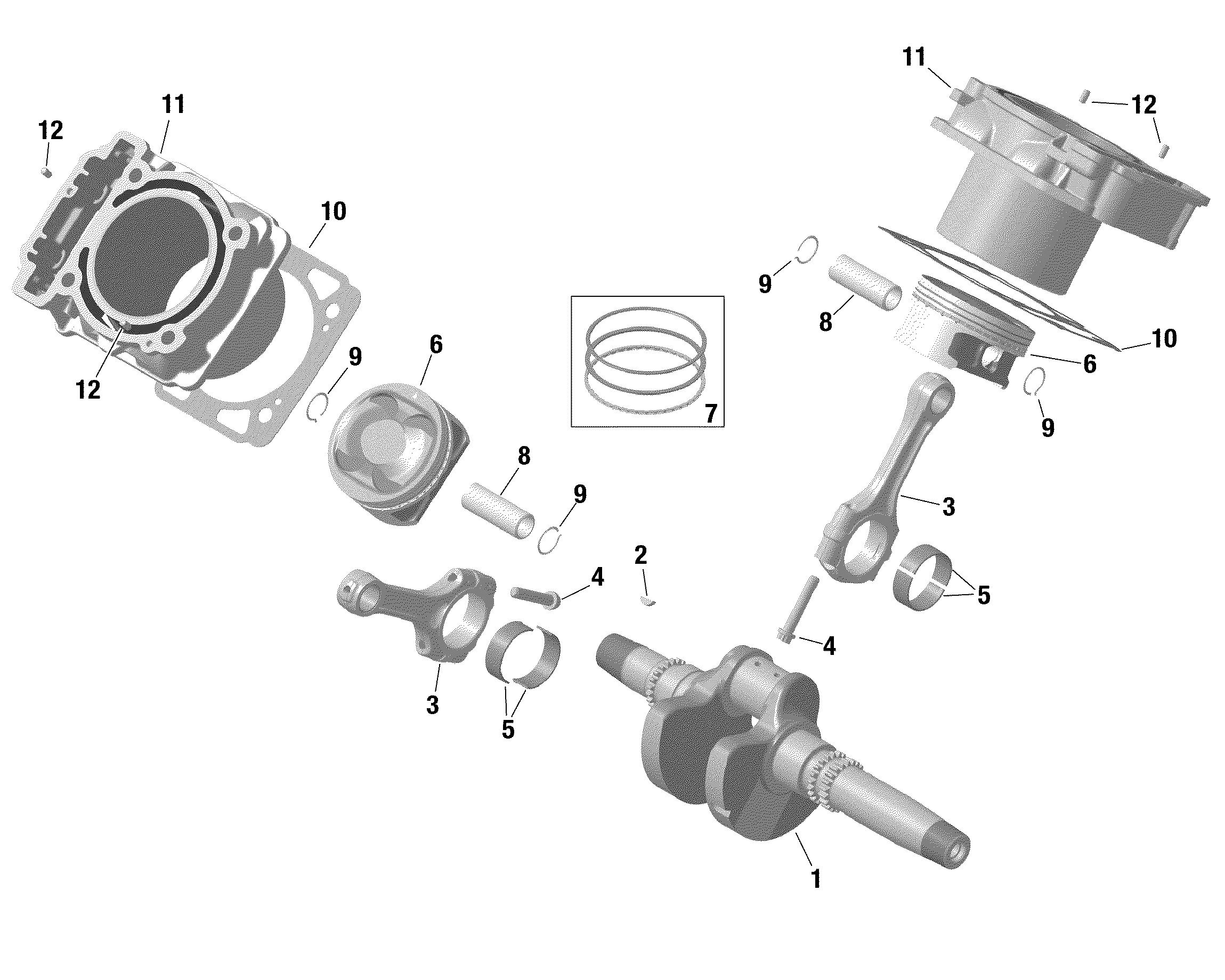 Rotax - Crankshaft, Piston And Cylinder