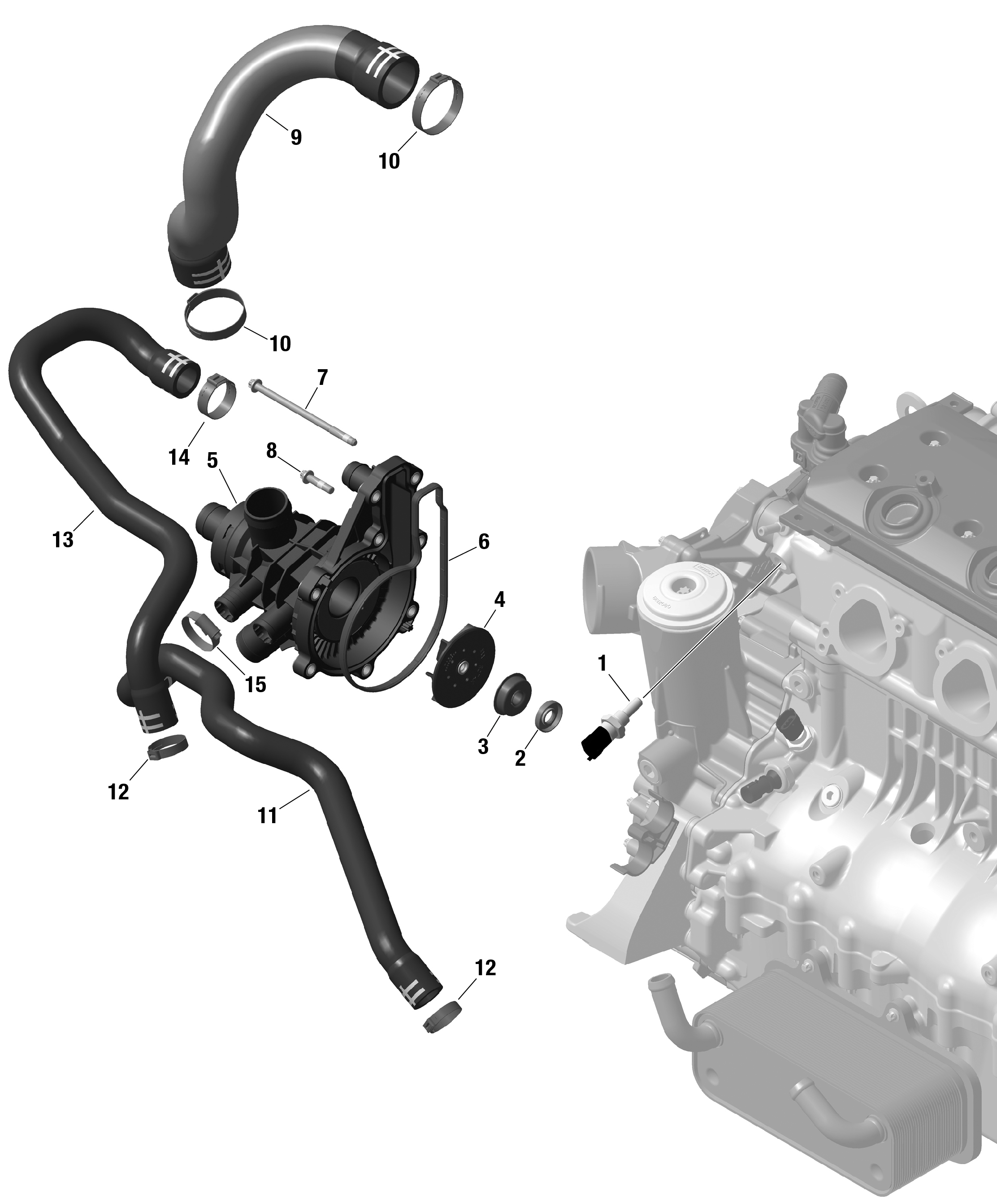 Схема узла: ROTAX - Engine Cooling