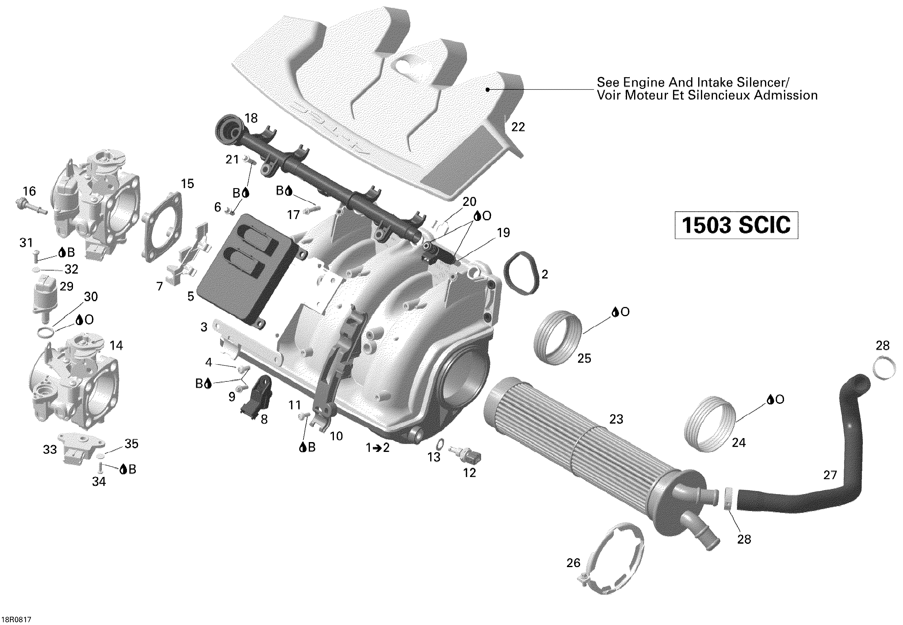 Схема узла: Air Intake Manifold And Throttle Body V2 Sport Boats