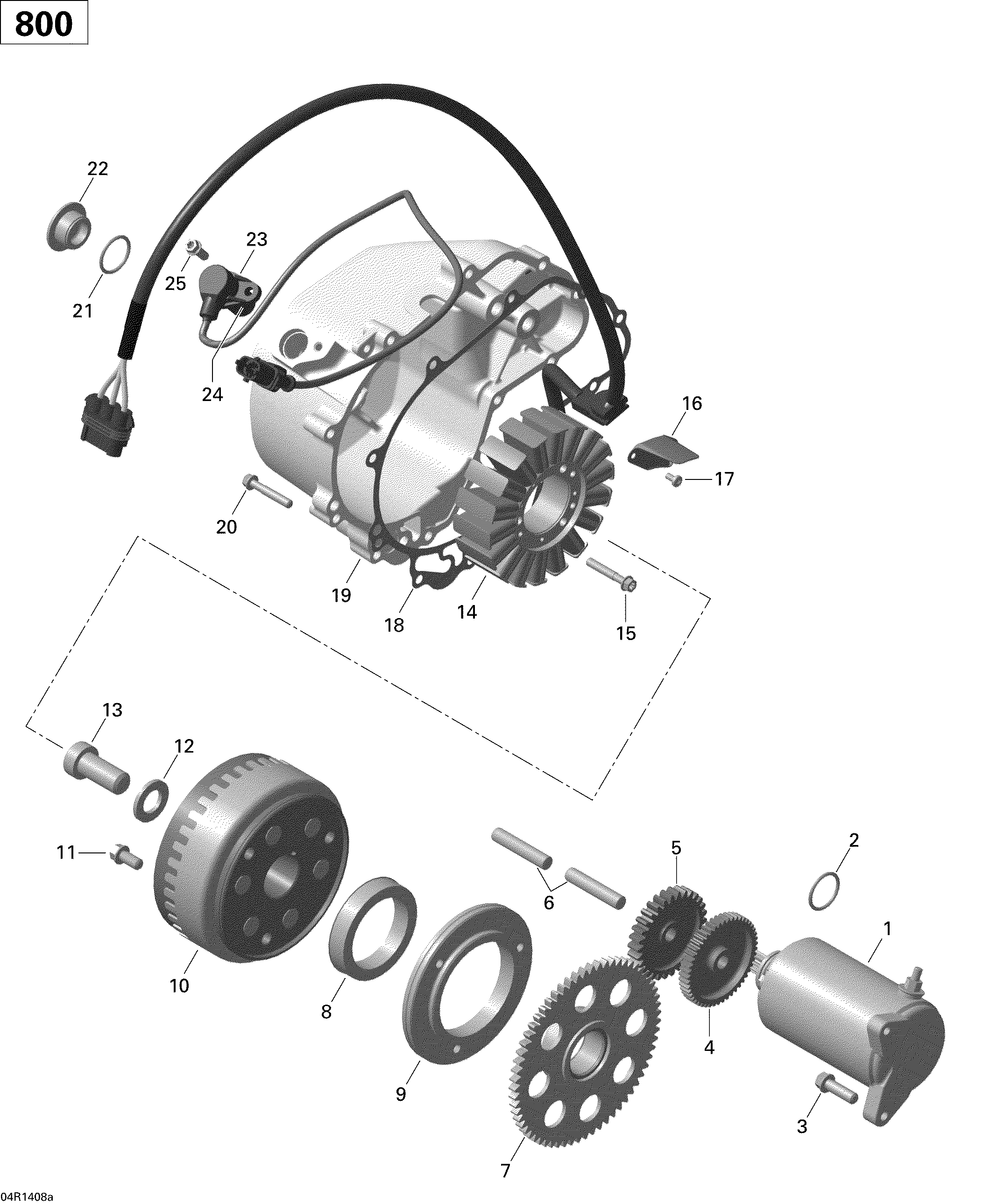 Magneto and Electric Starter - 800R EFI