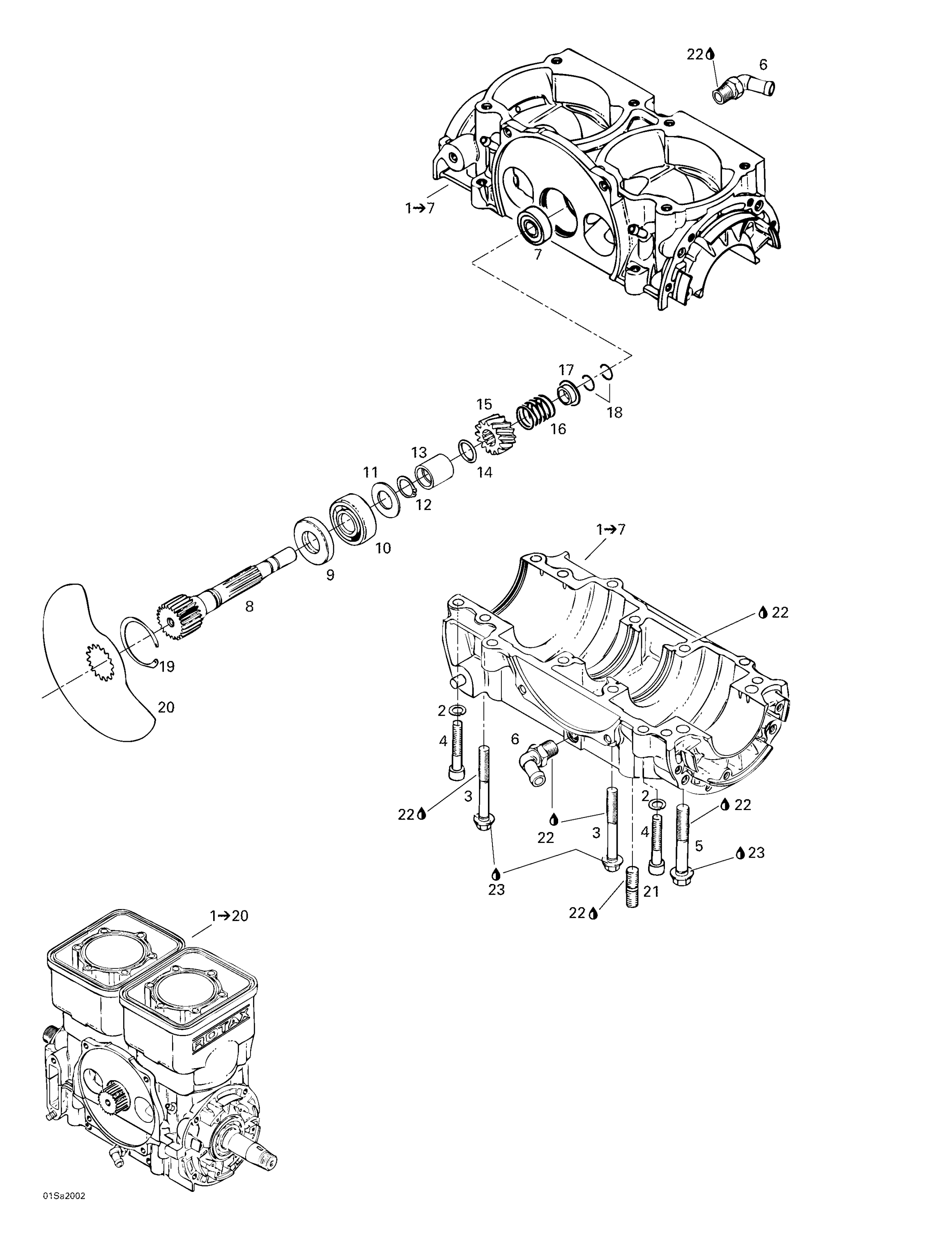 Crankcase, Rotary Valve