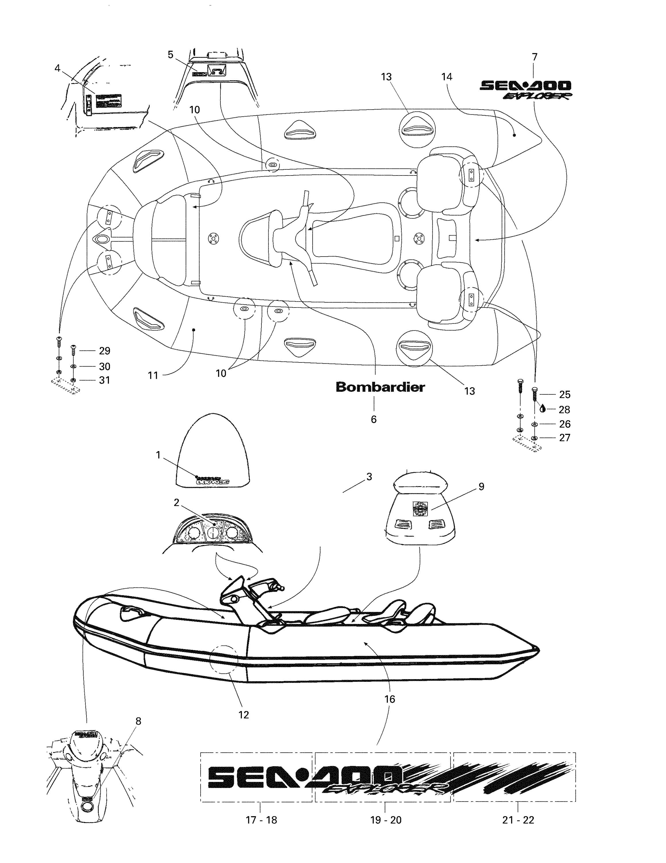 Схема узла: Decals And Hypalon Tube