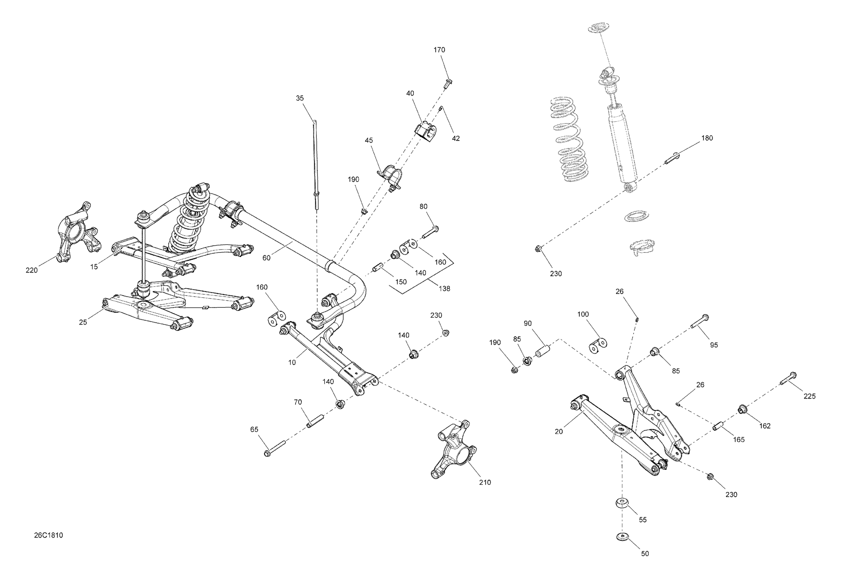 Rear Suspension Traxter T - Package STD, PRO