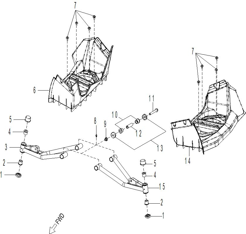 Suspension - Swing Arm-Footrest 110