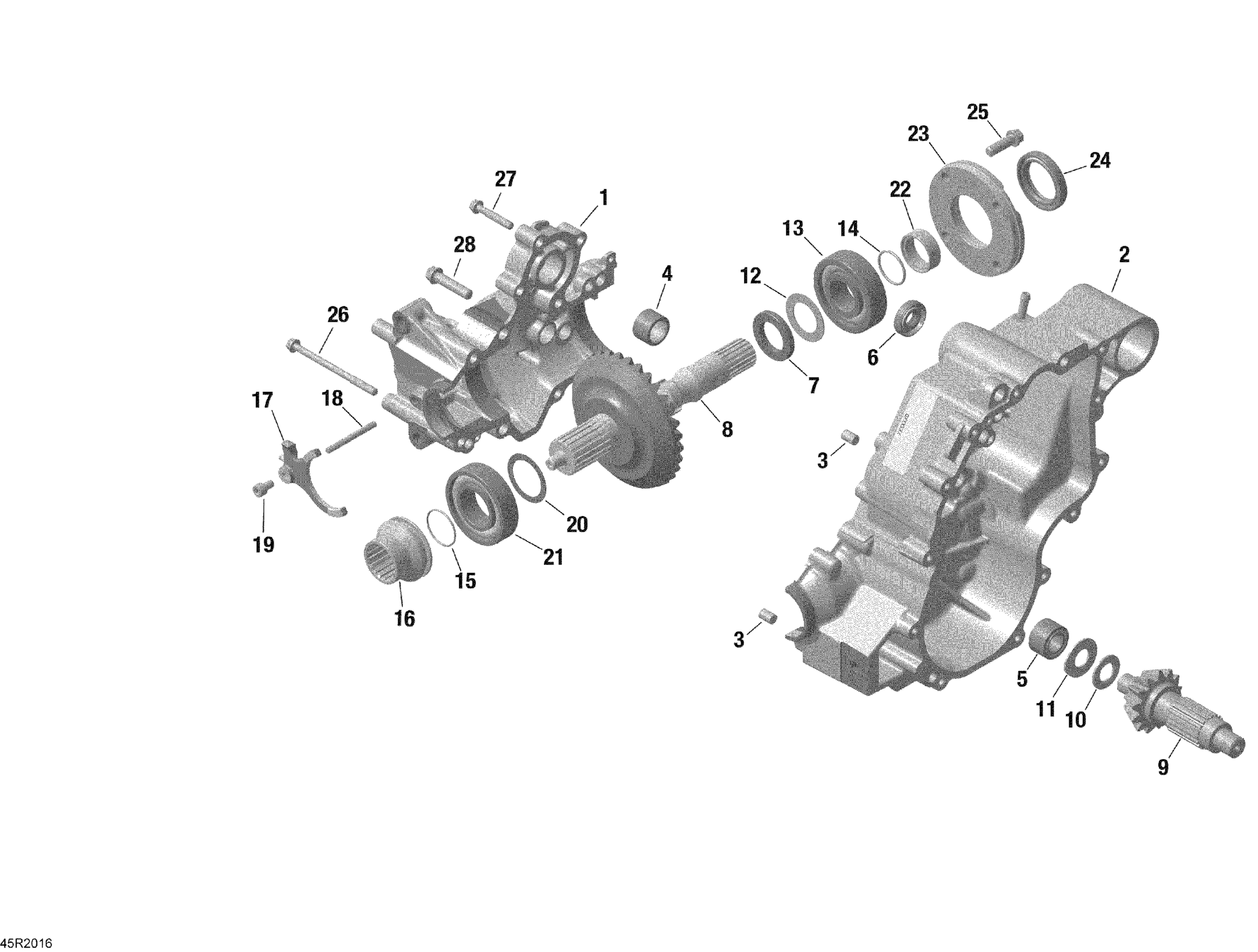 Схема узла: Rotax - Gear Box 1 - 46217