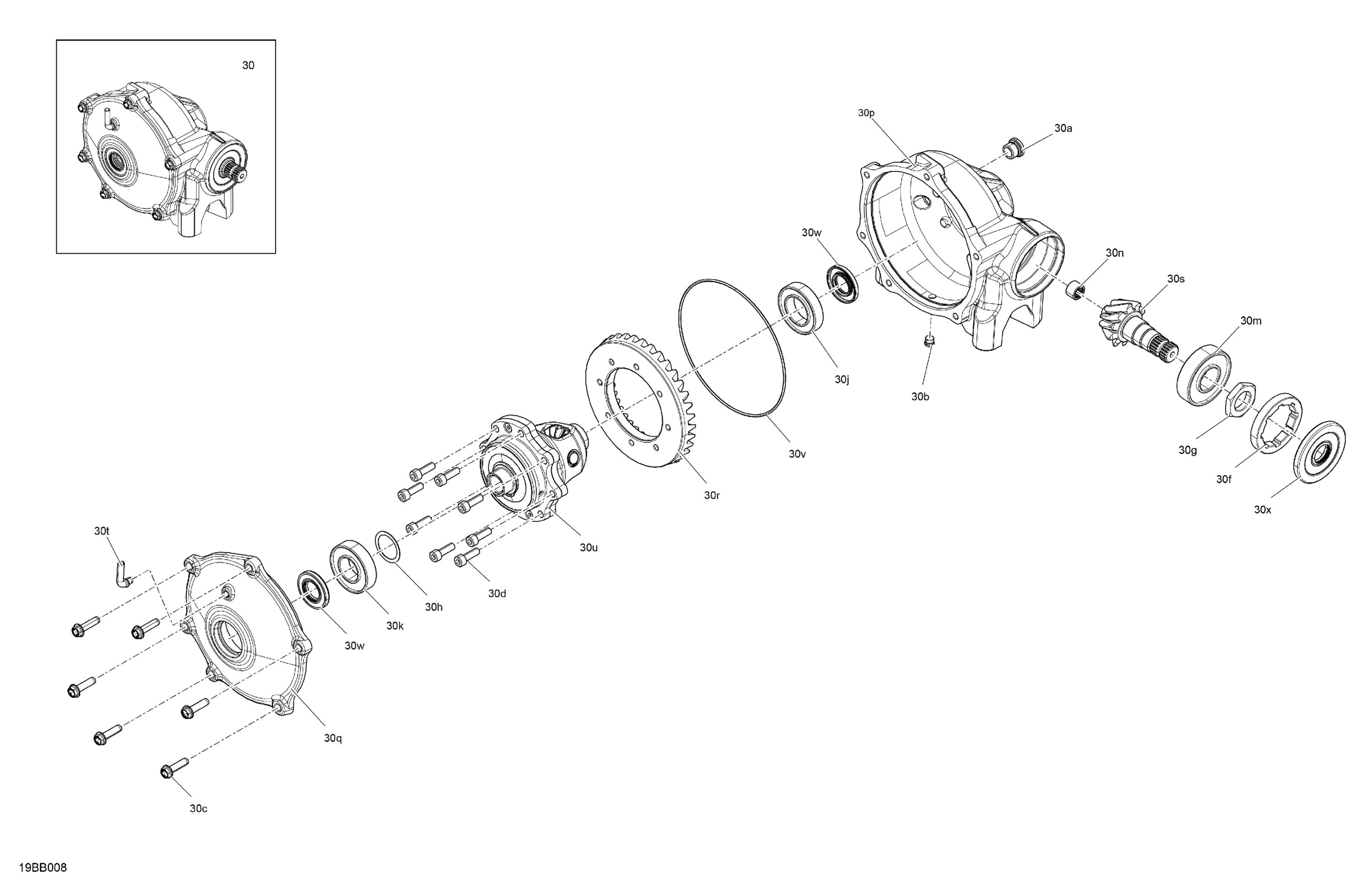 Drive - Front - Differential Parts - Model Without ABS