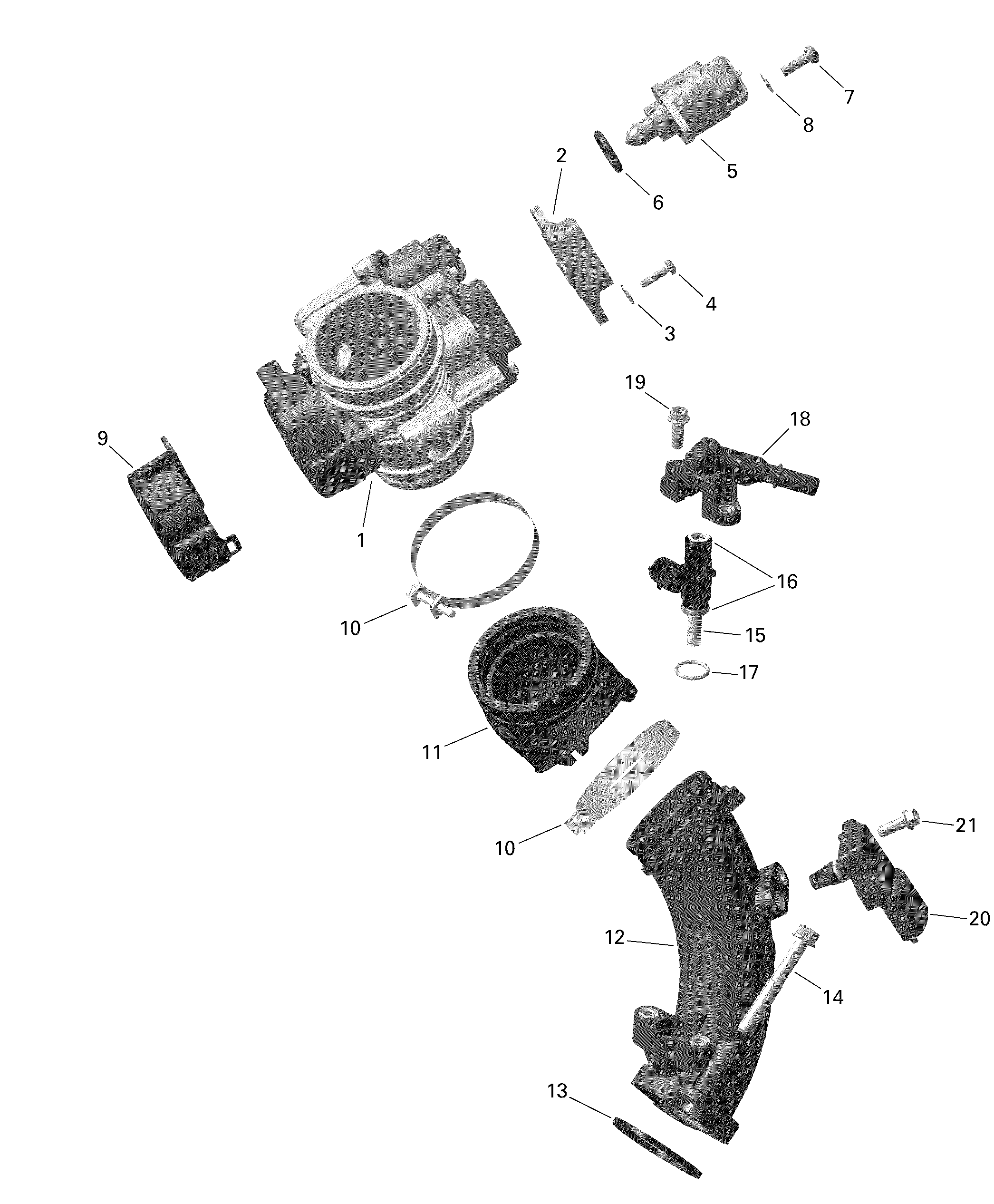 ROTAX - Air Intake Manifold And Throttle Body