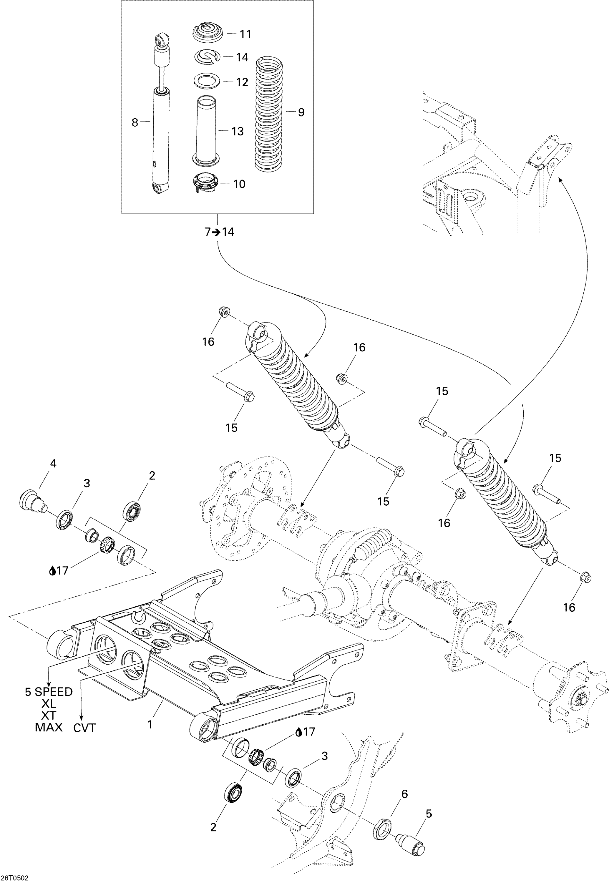 Схема узла: Rear Suspension