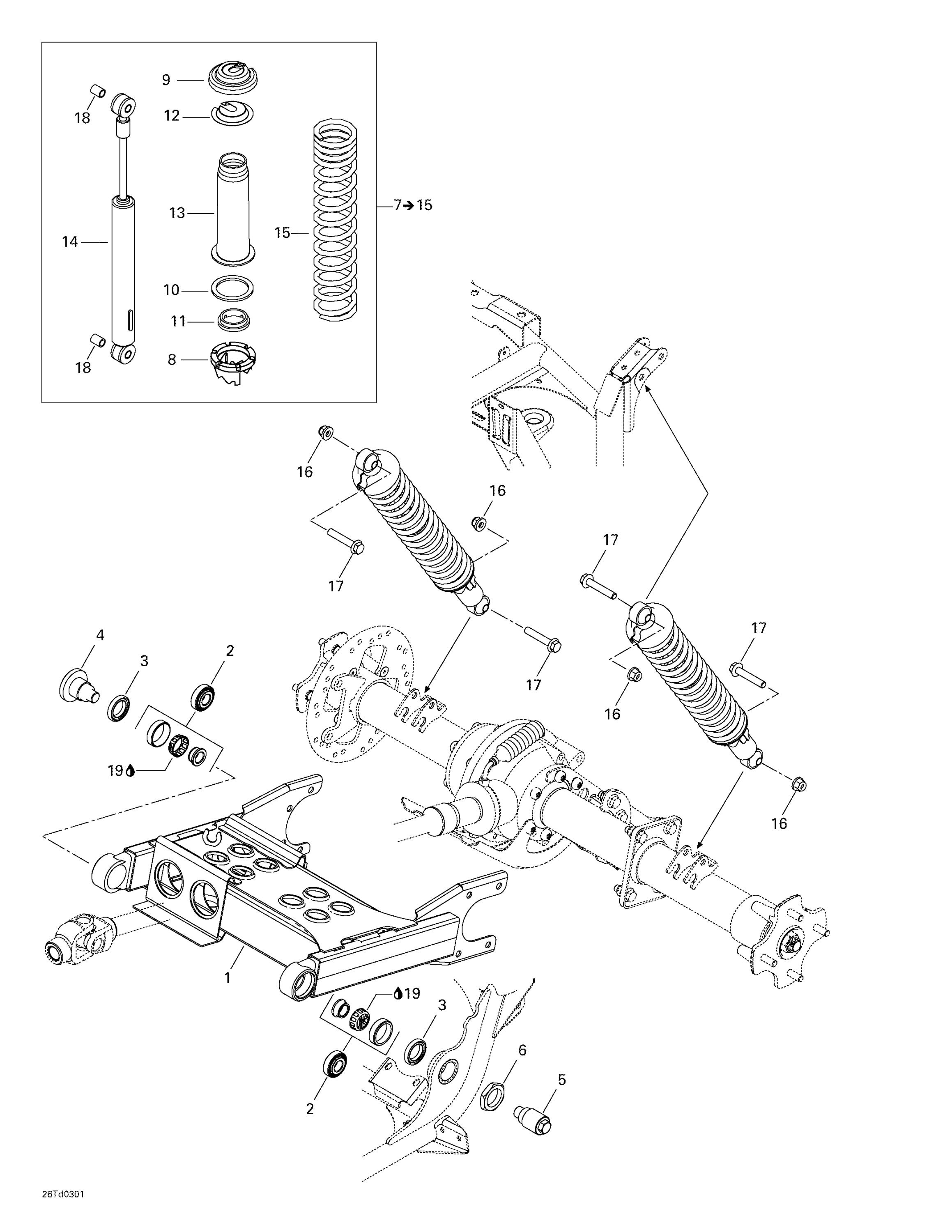 Схема узла: Rear Suspension