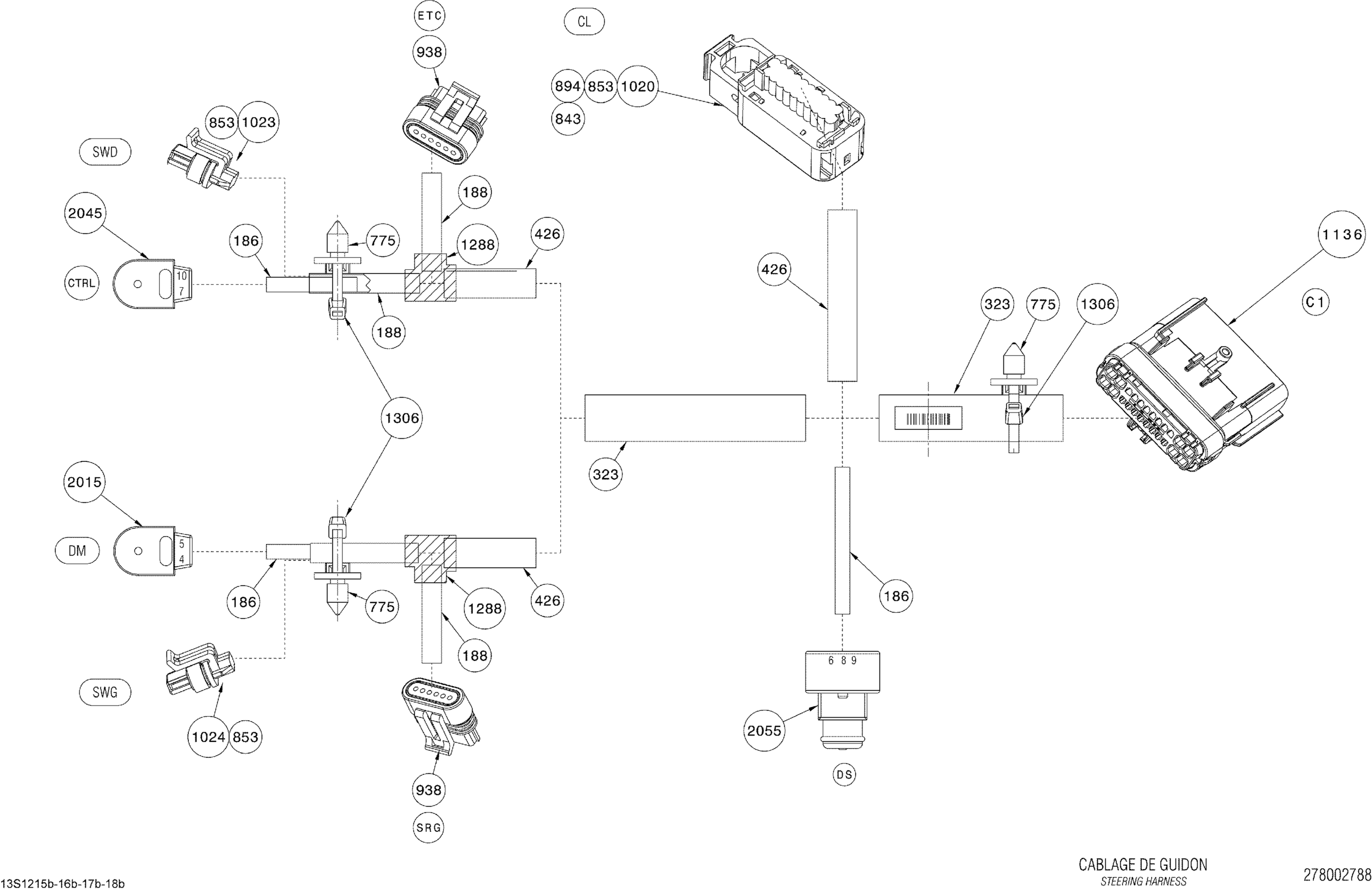 Схема узла: Electrical Harness Steering