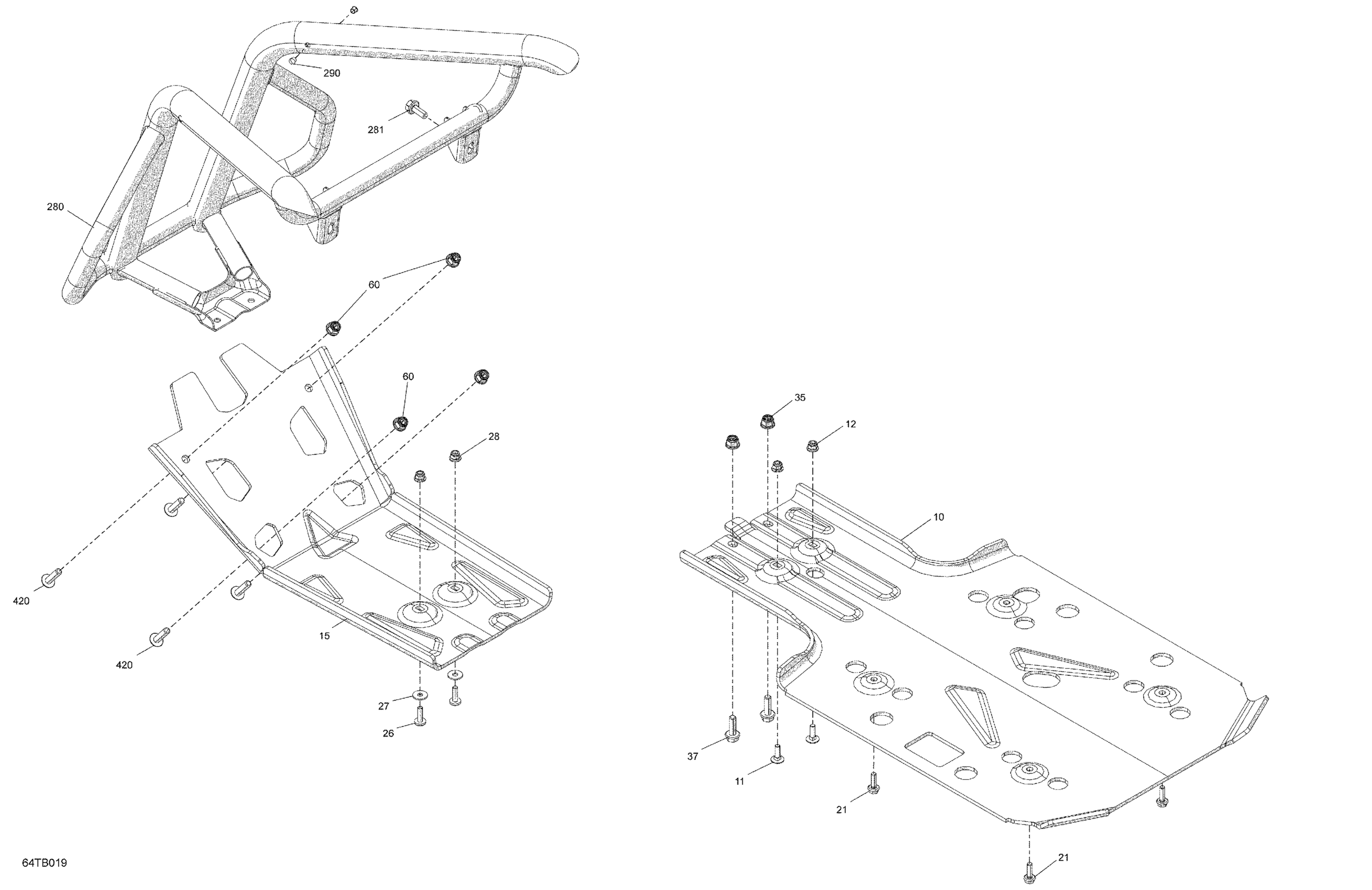 Схема узла: Body - Skid Plate and Bumper