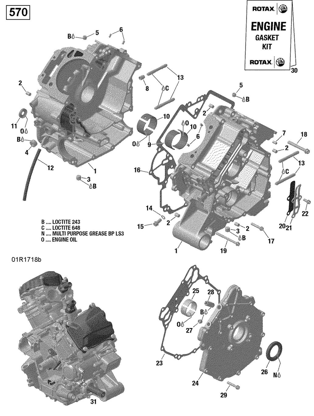 Crankcase - 570 EFI (Package PRO)