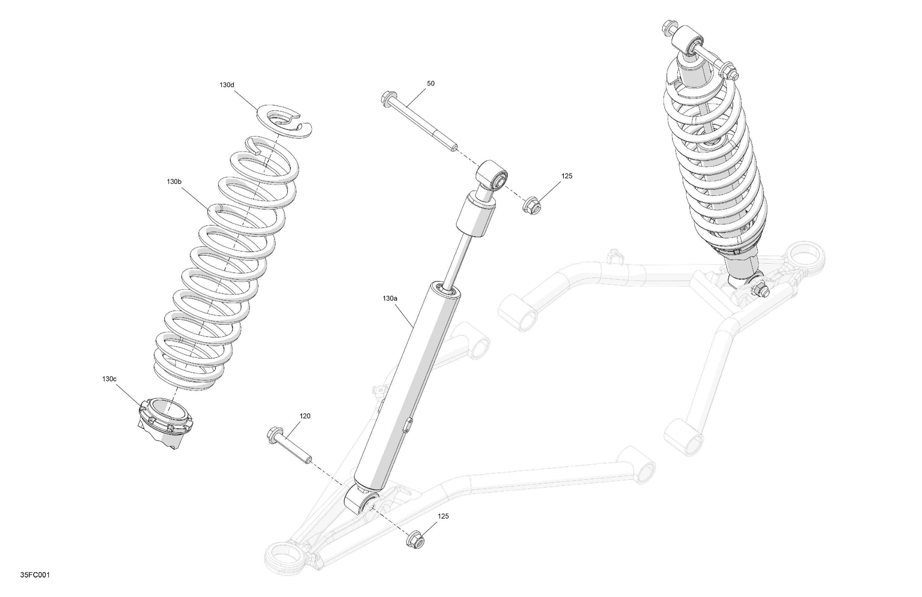 Схема узла: Suspension - Front Shocks