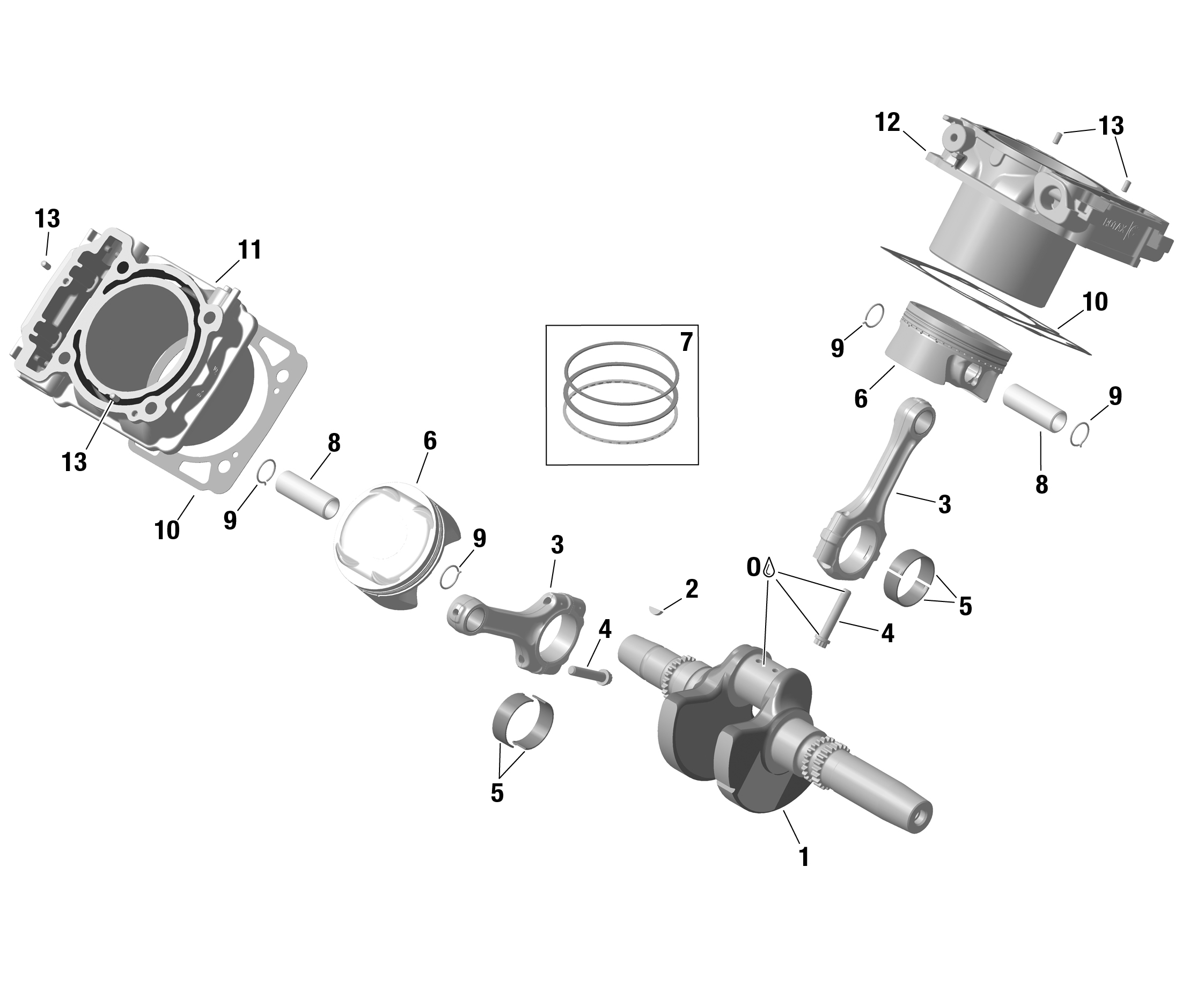 ROTAX - Crankshaft, Pistons and Cylinder